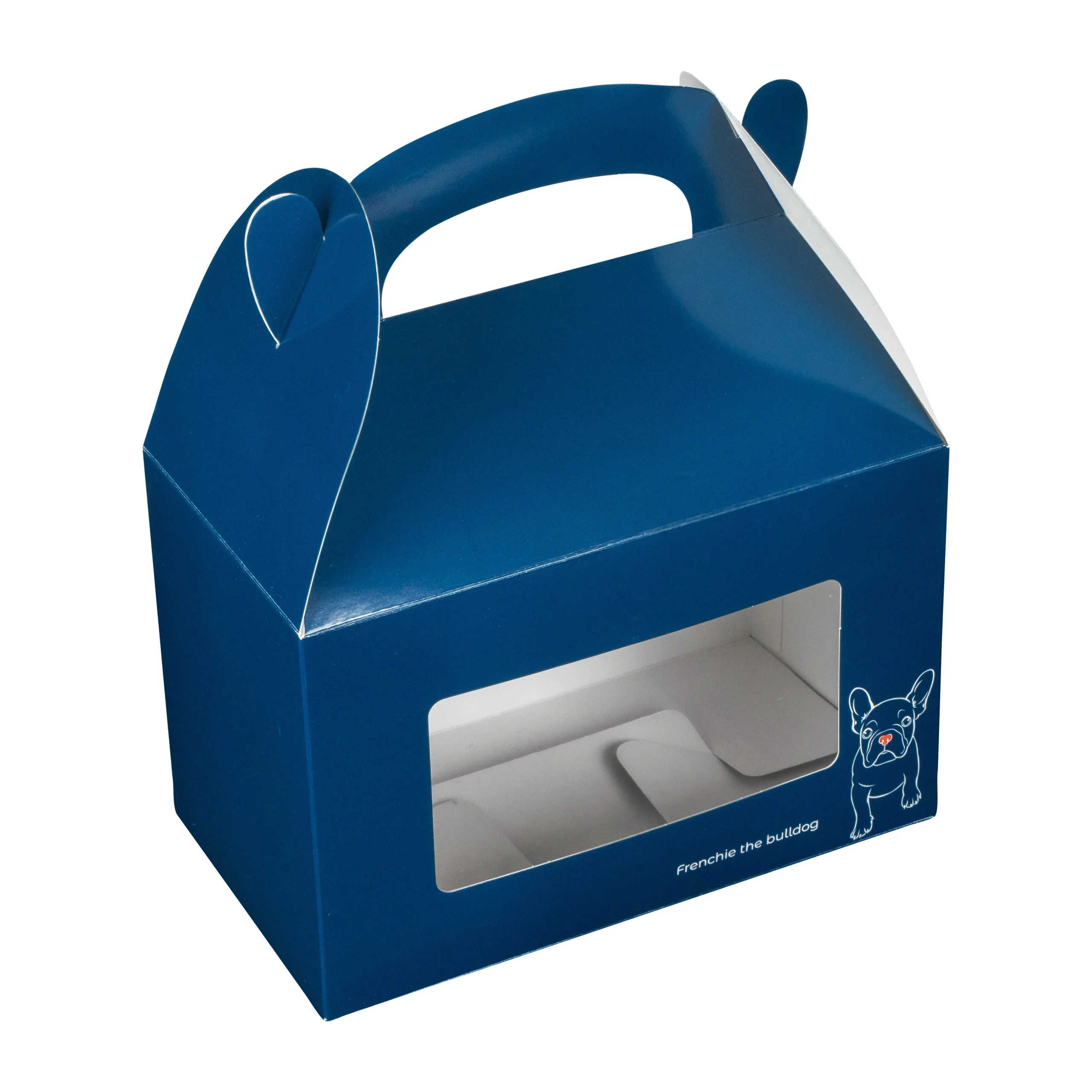 Boxes, Gable & Lunch, Bio Tek 8.50 x 4.75 x 5.50 Inch, Paper, Frenchie, with Window,4 - 25 COUNT