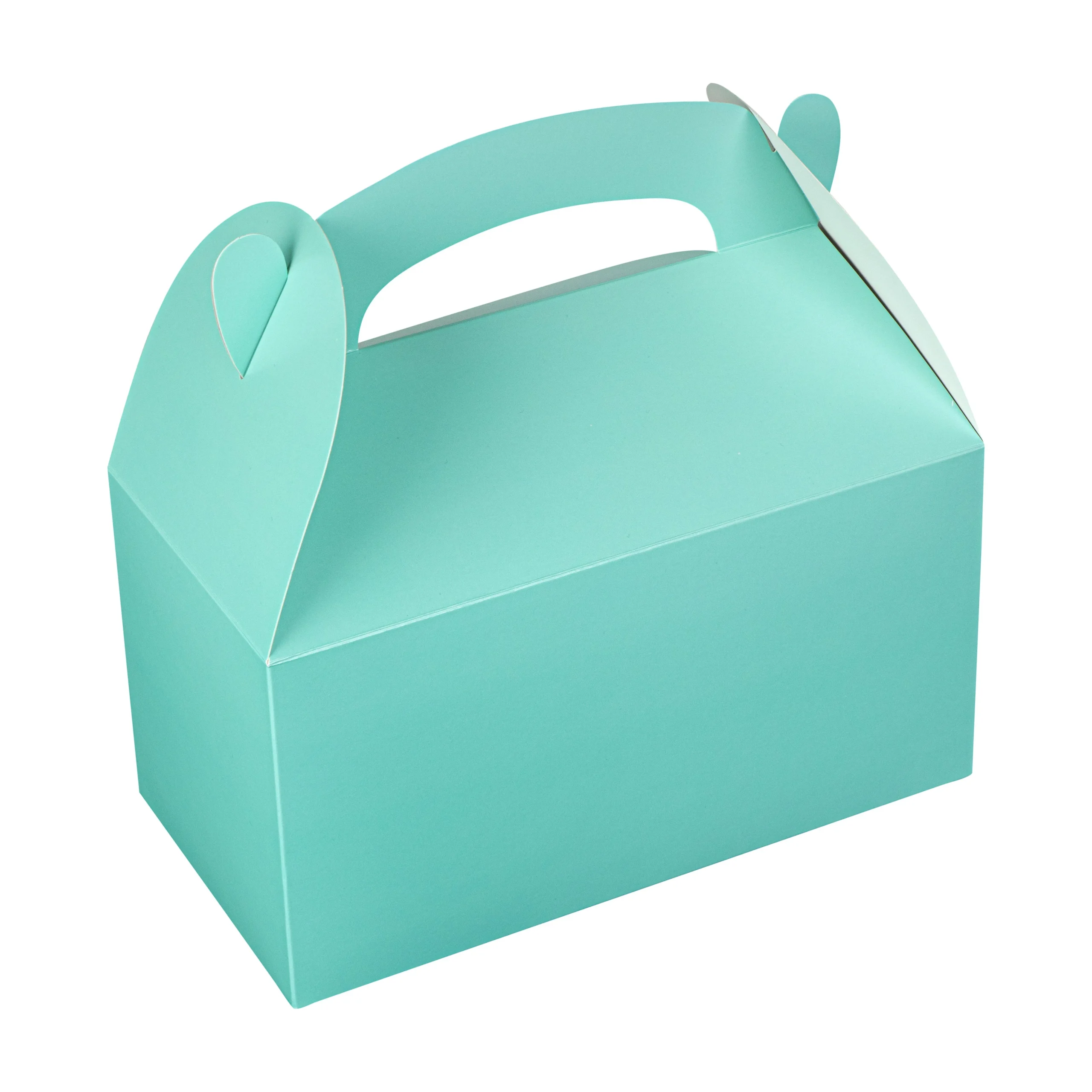 Boxes, Gable & Lunch, Bio Tek 9.50 x 5 x 5 Inch, Paper, Turquoise,4 - 25 COUNT