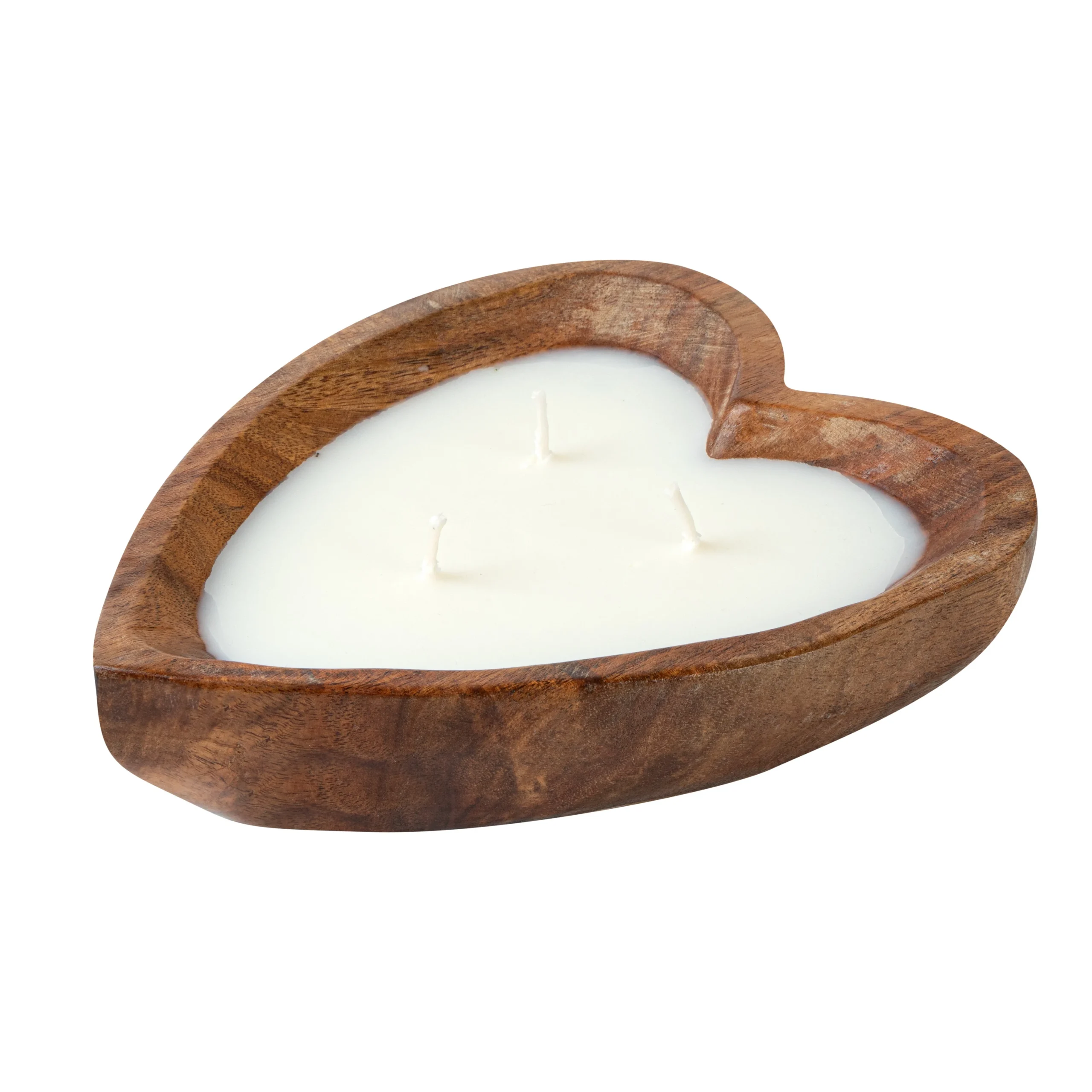 Candles, Dough Bowl, Coco Casa Wood, Vanilla, Heart-Shaped, 7 x 5.50 x 2 Inch,10 - 1 EACH