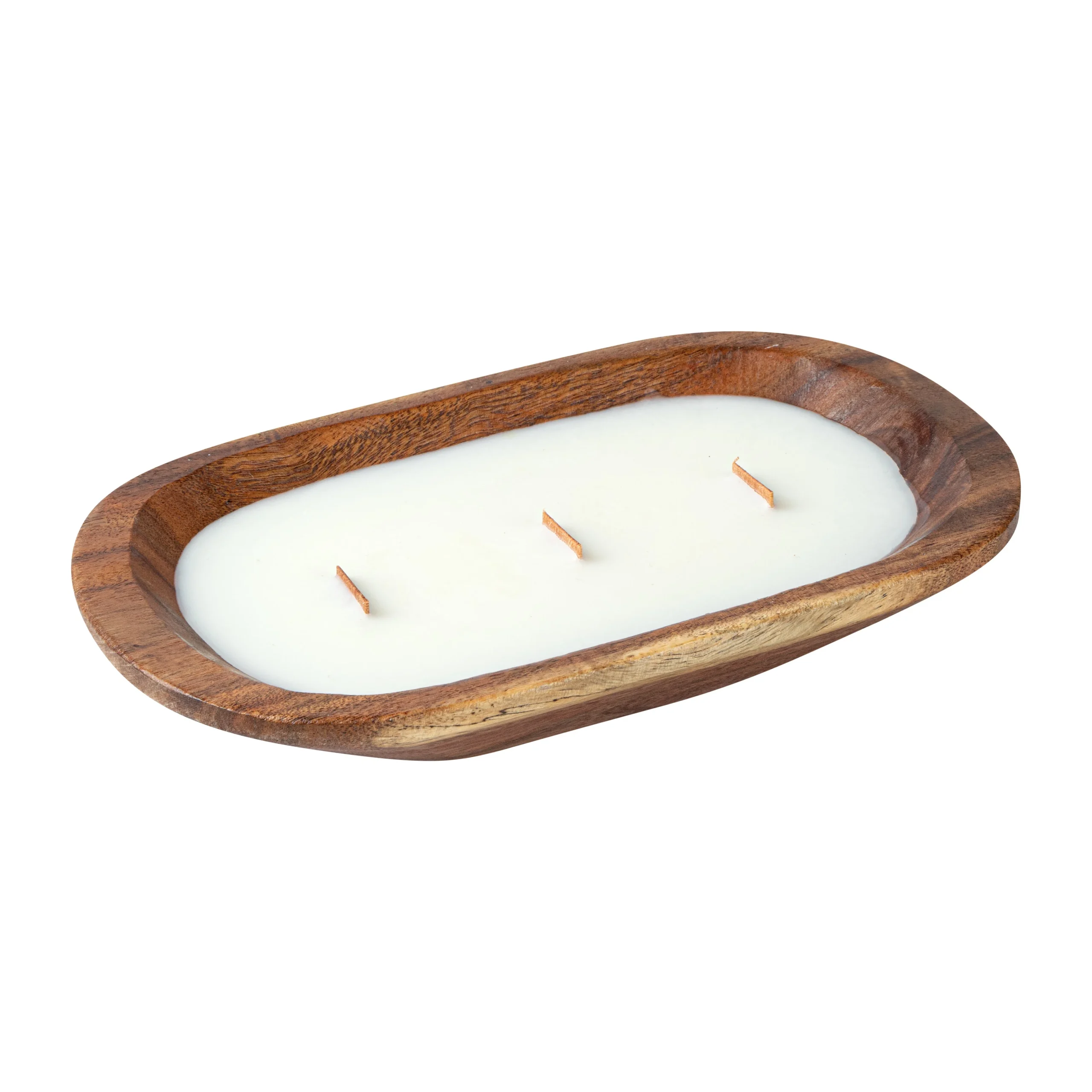 Candles, Dough Bowl, Coco Casa Wood, Sandalwood, 9 x 5.50 x 2 Inch,10 - 1 EACH