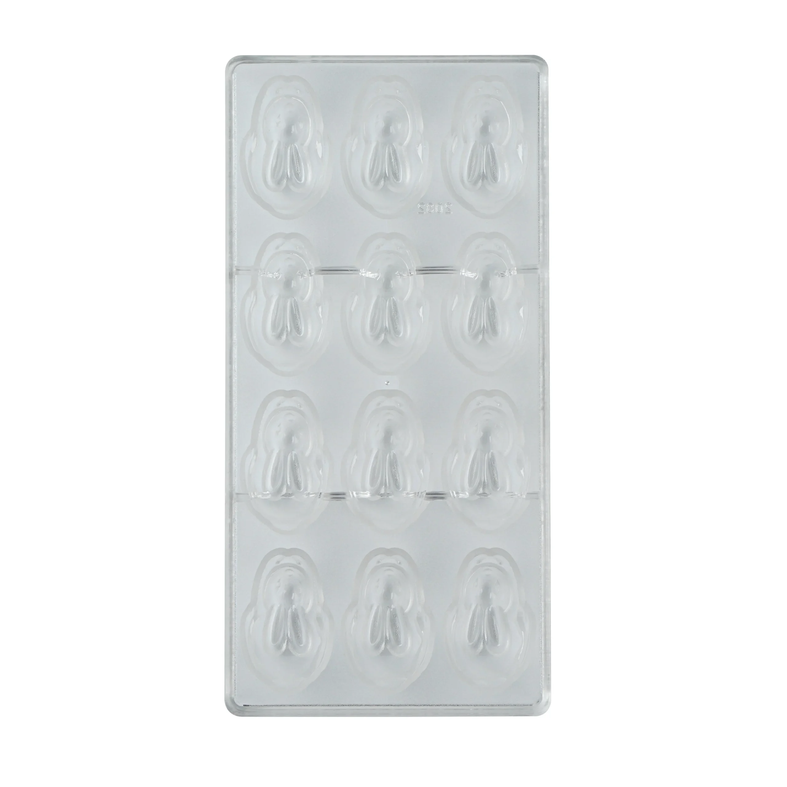 Molds, Candy & Chocolate, Pastry Tek 12-Compartment, Bunny, Polycarbonate,10 - 1 EACH