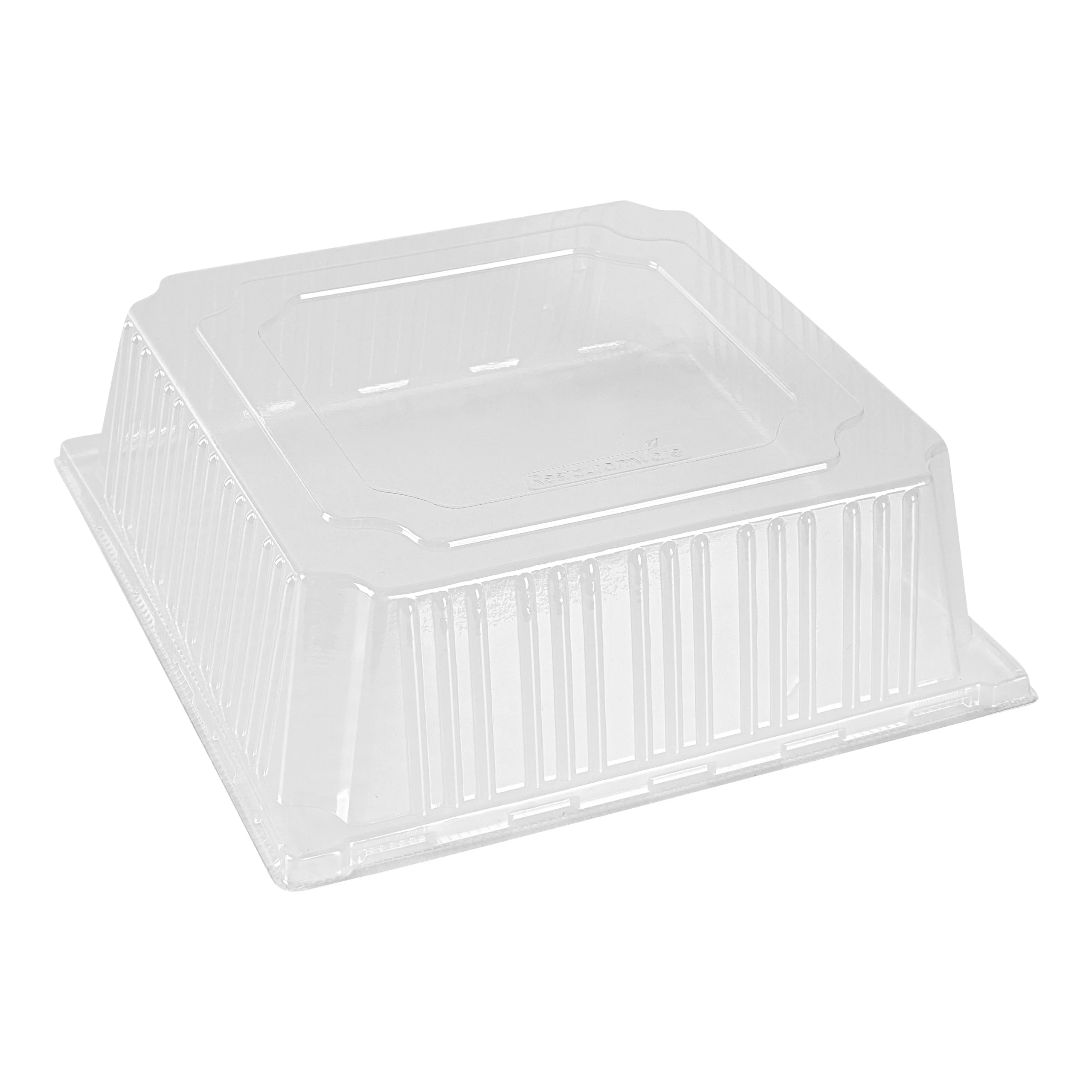 Lids, Taipei, Plastic, Clear, Square, for 9.50 Inch Poplar Plates,4 - 25 COUNT