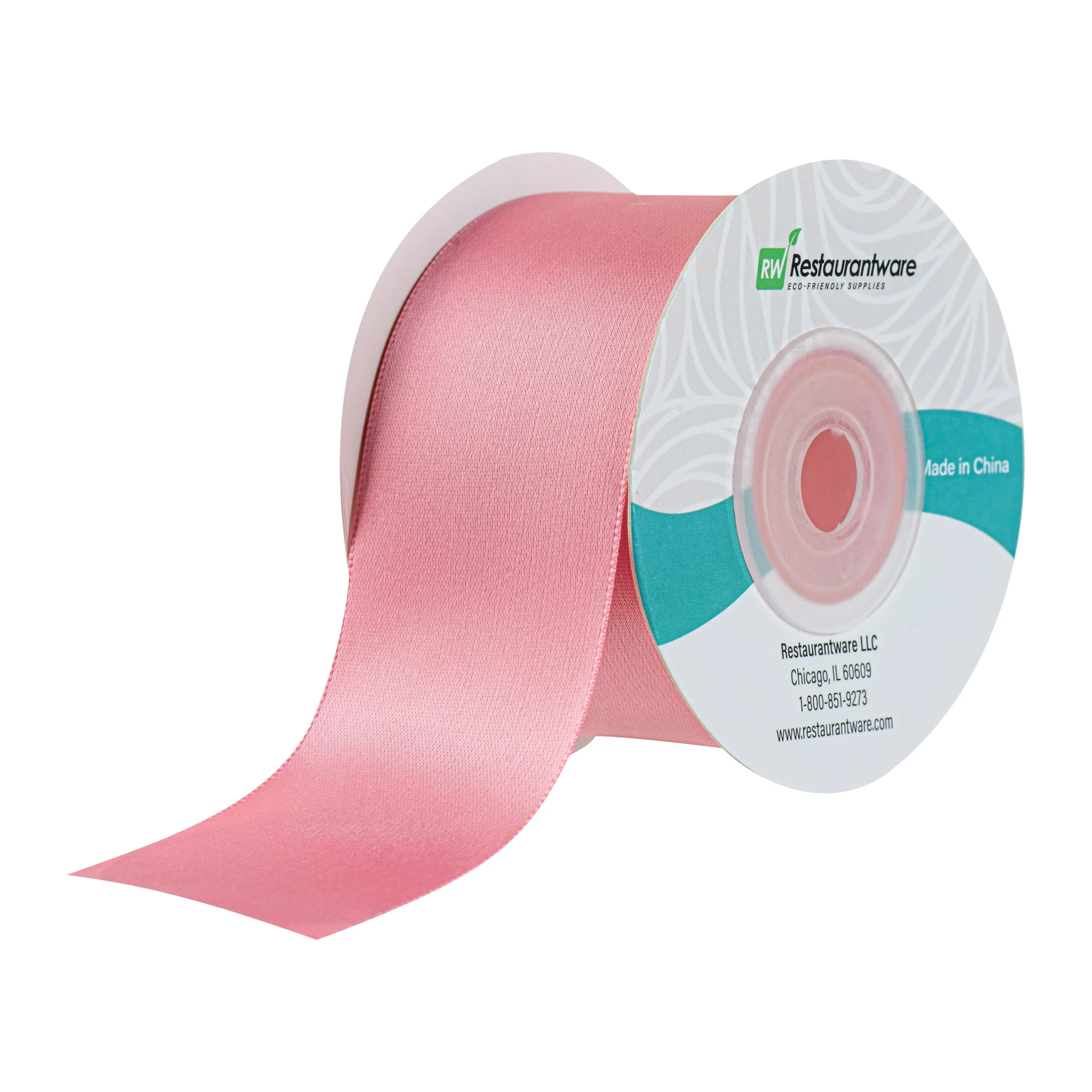 Ribbons, Satin, Gift Tek 1.50 Inch, Single-Face, Pink, Polyester, 10 Yard,1 - 30 FOOT