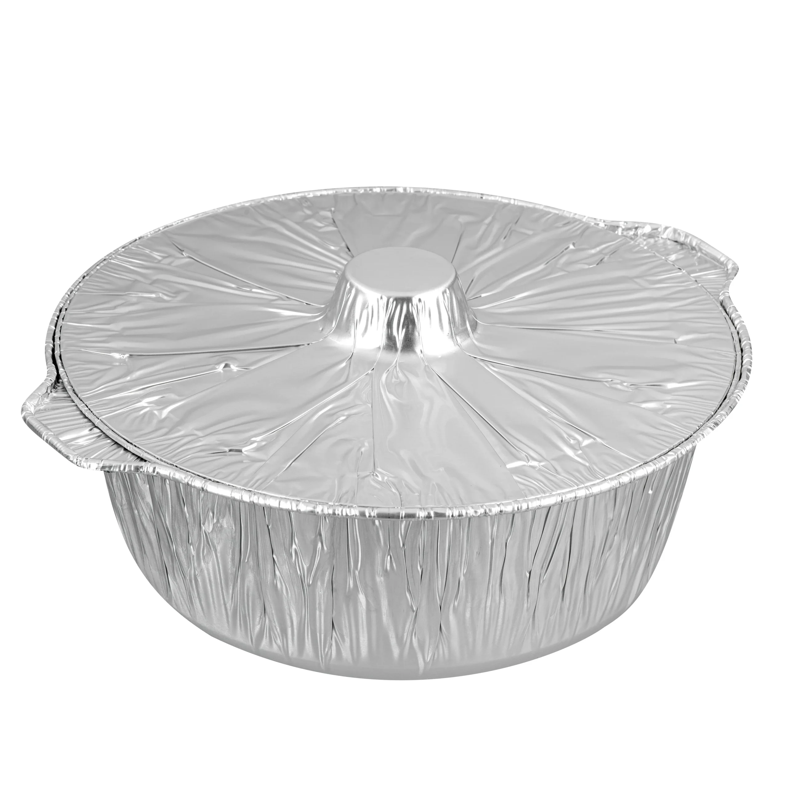 Pots, Foil Lux 6 Quart, Aluminum Foil, 13.50 x 12 x 4.75 Inch, with Lid,10 - 10 COUNT