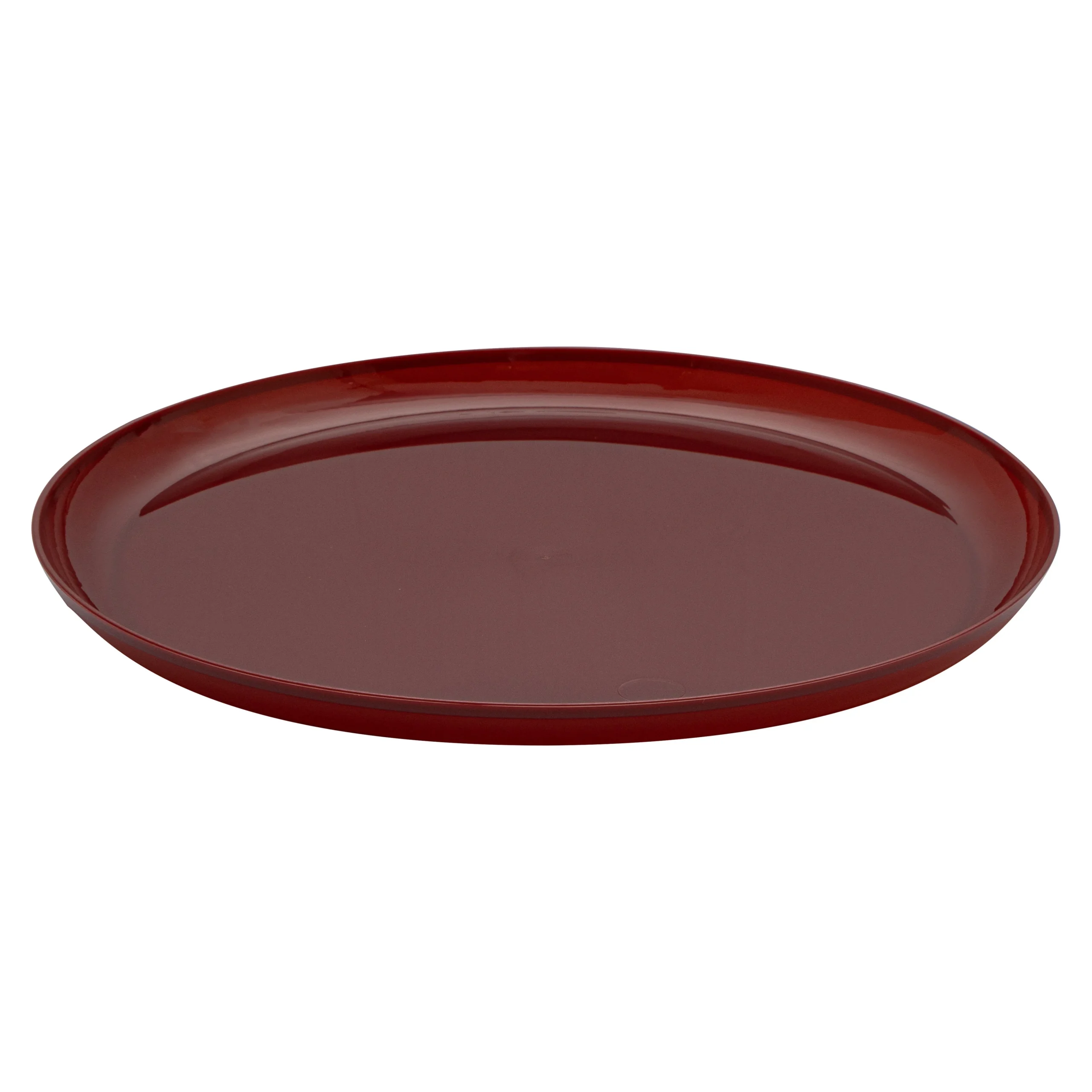 Plates, Moderna 10.75 x 0.50 Inch, Plastic, Burgundy, Round,40 - 1 EACH