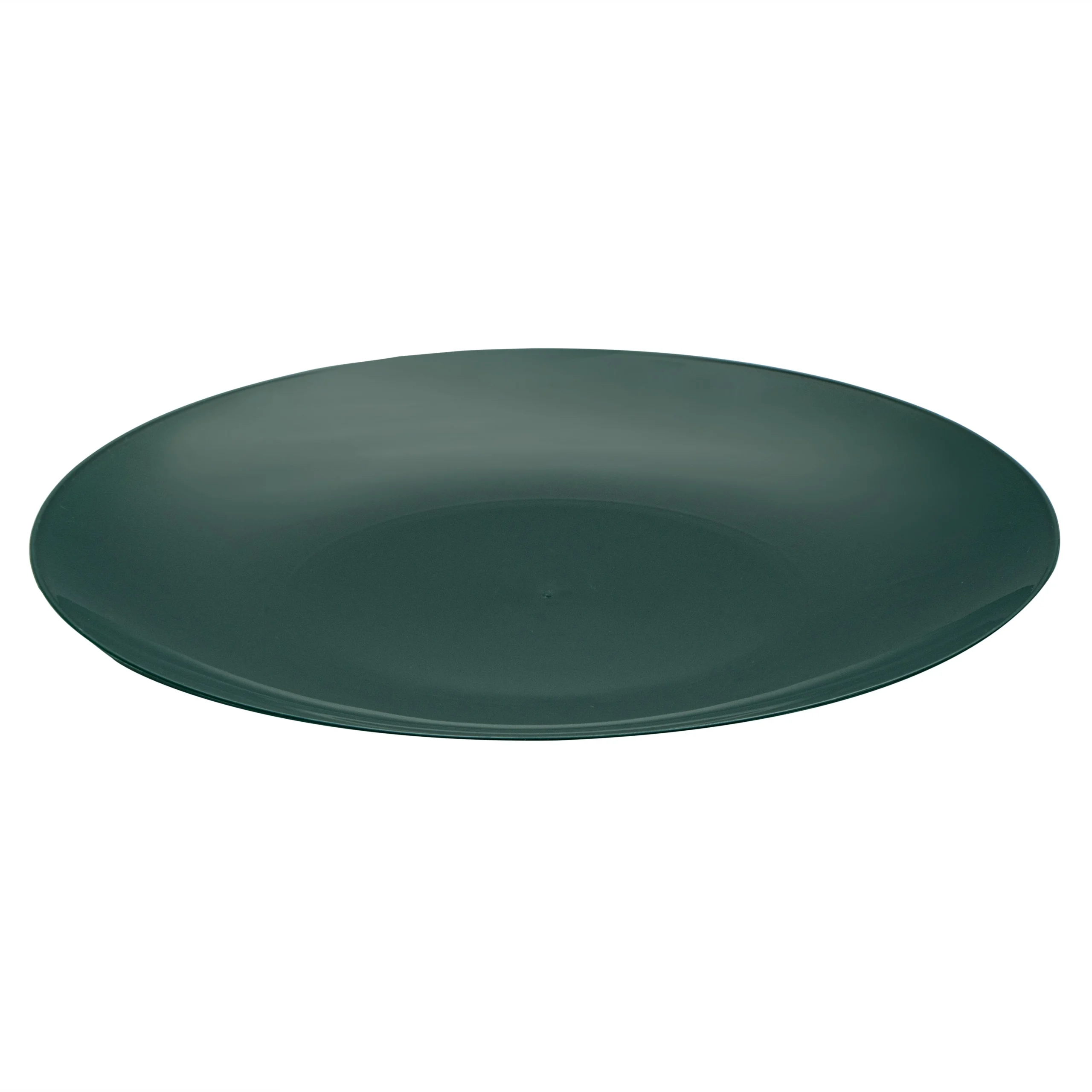 Plates, Moderna 7.50 x 0.50 Inch, Plastic, Forest Green, Round,40 - 1 EACH