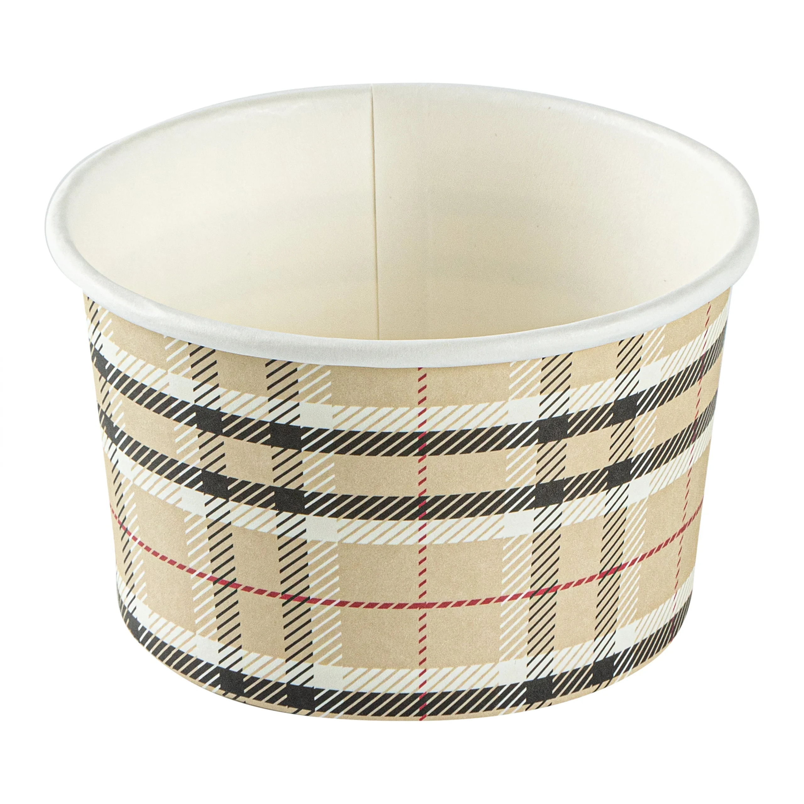 Cups, To-Go, Coppetta 5 Ounce, Paper, Plaid, 3.25 x 3.25 x 2 Inch,50 - 1 EACH