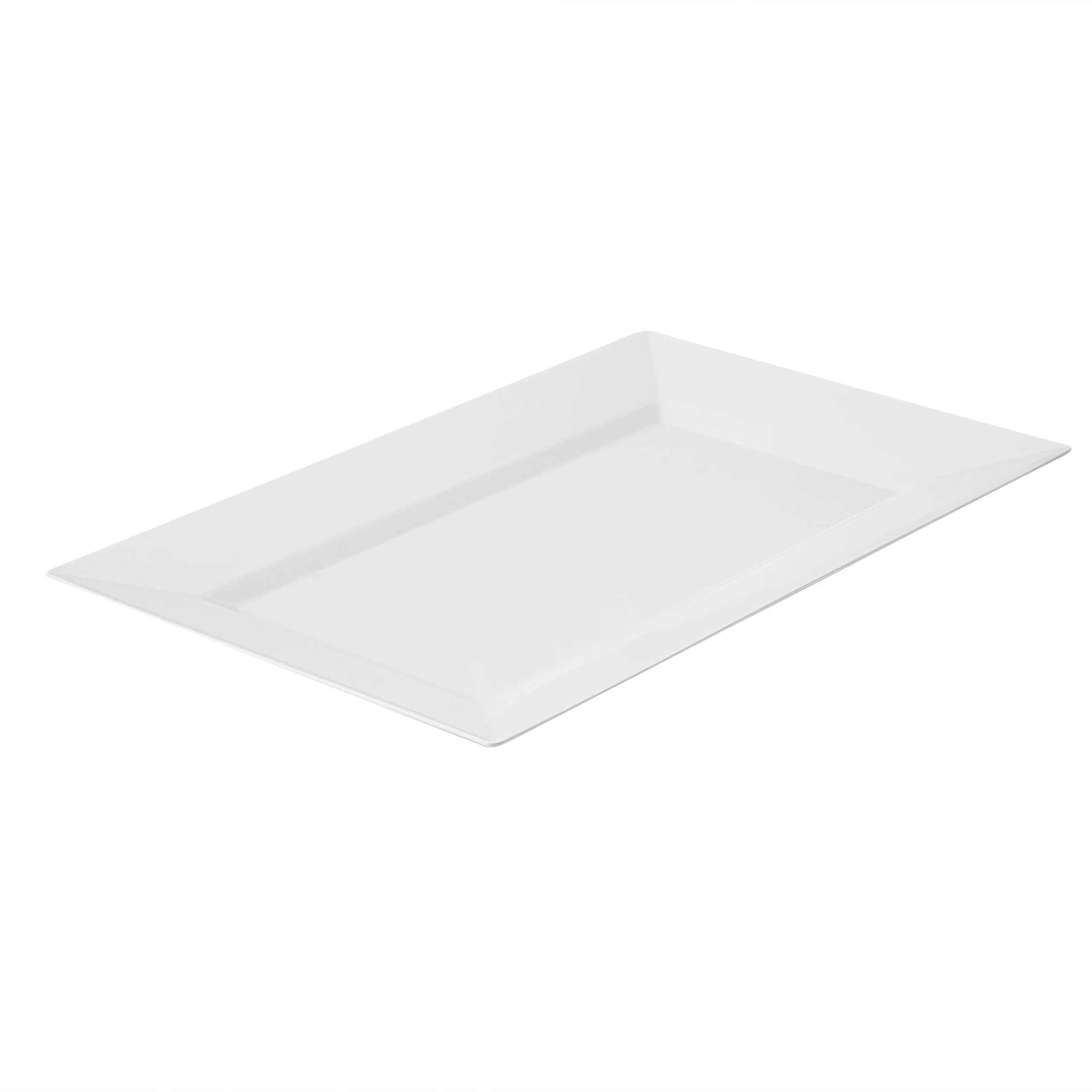 Plates, Moderna 11.50 x 7.25 x 0.75 Inch, Plastic, White, Rectangular,10 - 1 EACH