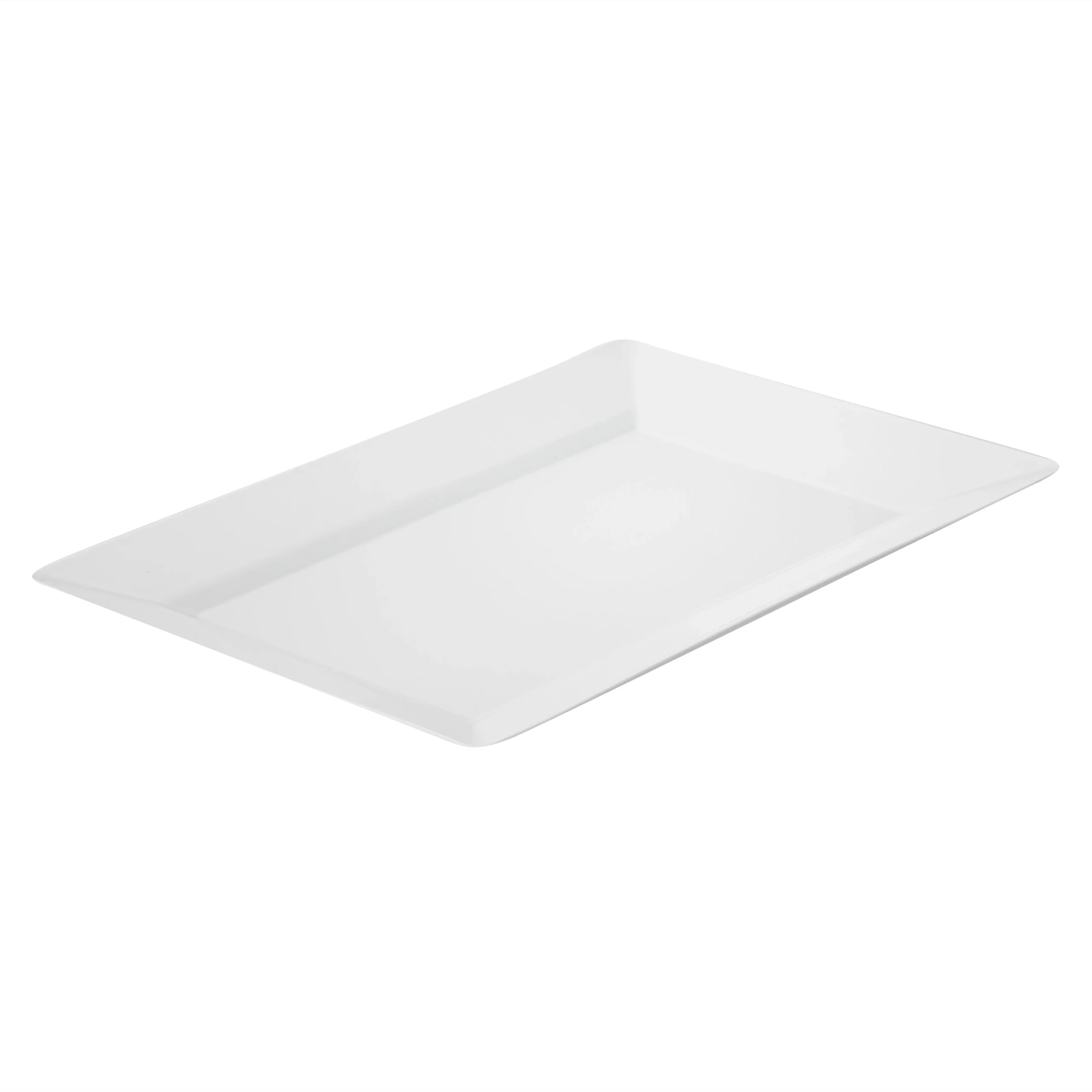 Plates, Moderna 9.50 x 6.25 x 0.50 Inch, Plastic, White, Rectangular,10 - 1 EACH