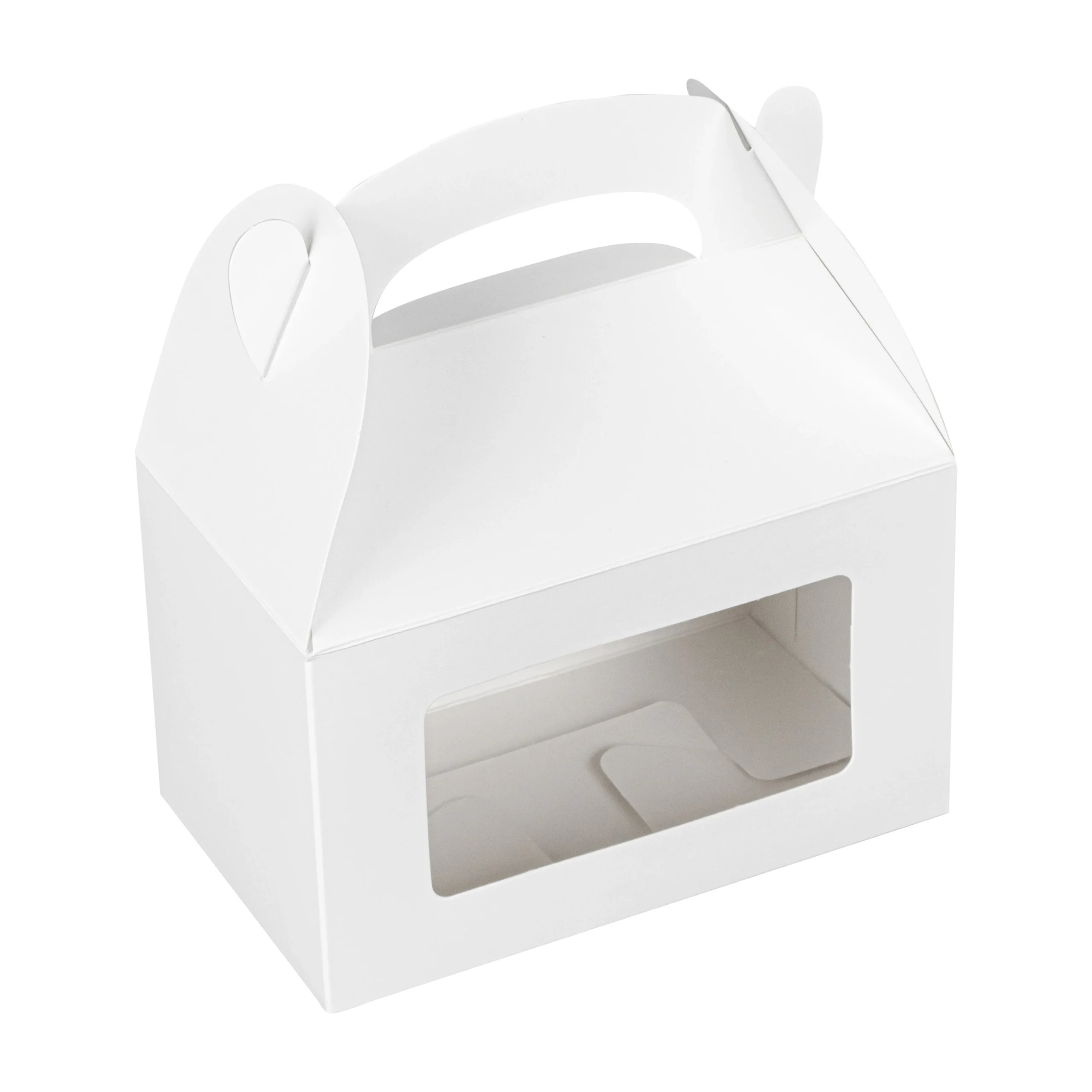 Boxes, Gable & Lunch, Bio Tek 6 x 3.50 x 3.50 Inch, Paper, White, with Window,25 - 1 EACH
