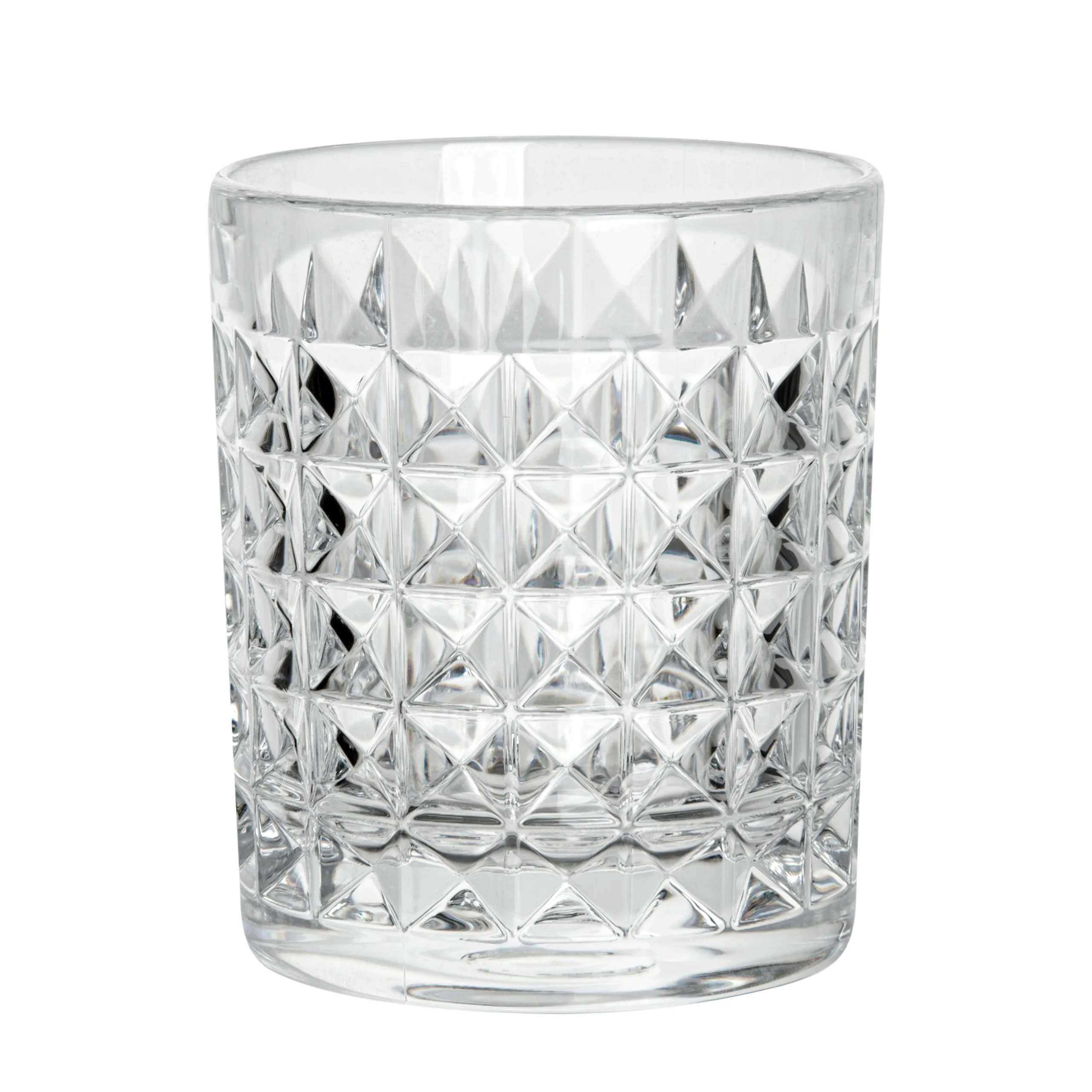 Glasses, Old Fashioned, Bev Tek, 9 Ounce, 3.25 x 3.25 x 3.75 Inch, Cut Crystal Design, Polycarbonate,6 - 1 EACH