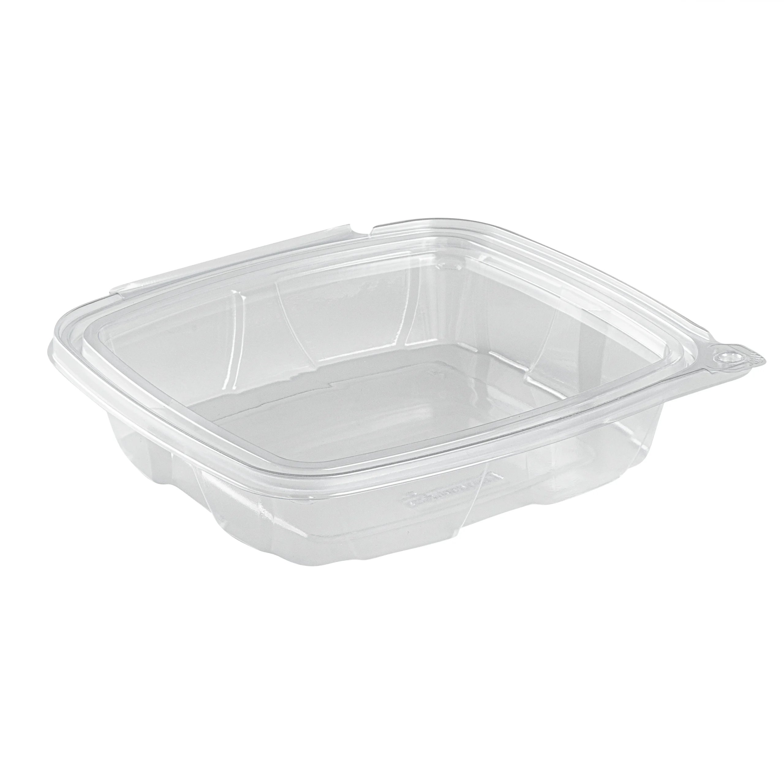 Container, Tamper Tek 48 Ounce, Plastic, Clear, Rectangular, 8.75 x 7.75 x 1.75 Inch, with Lid, Tamper-Evident,100 - 1 EACH