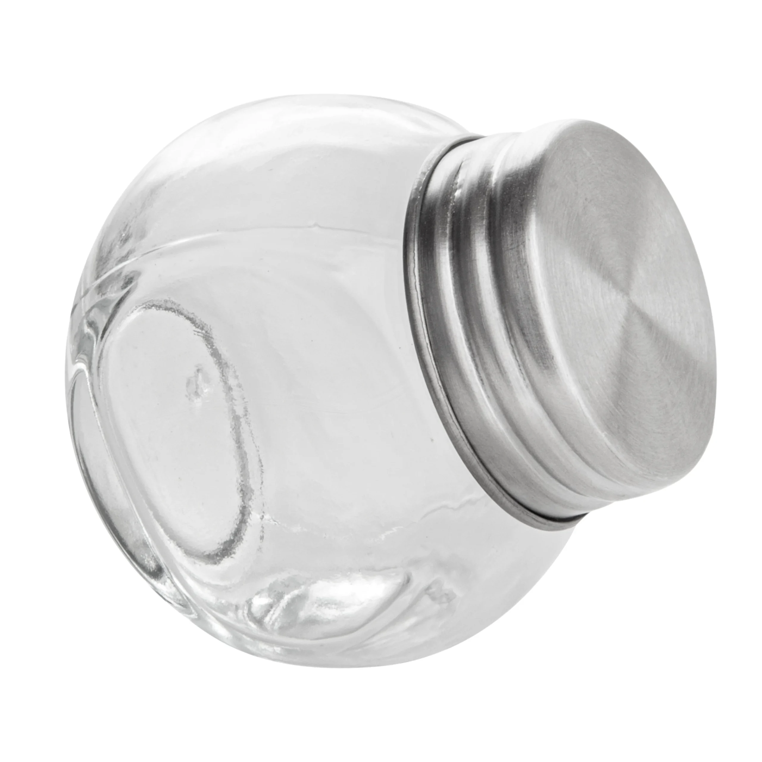 Jars, Favor, Vetri Glass, 2 Ounce, 2.25 x 1.50 x 2.25 Inch, with Chrome Lid,10 - 10 COUNT