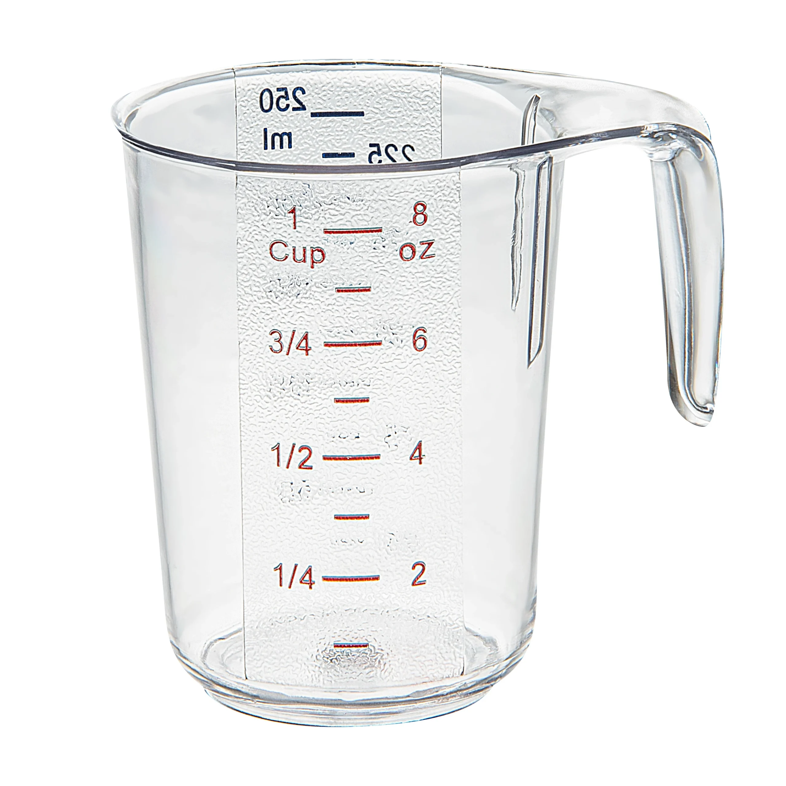 Cups, Measuring, RW Base, 1 Cup, Plastic, Clear, 3.75 x 3 x 3.75 Inch,10 - 1 EACH