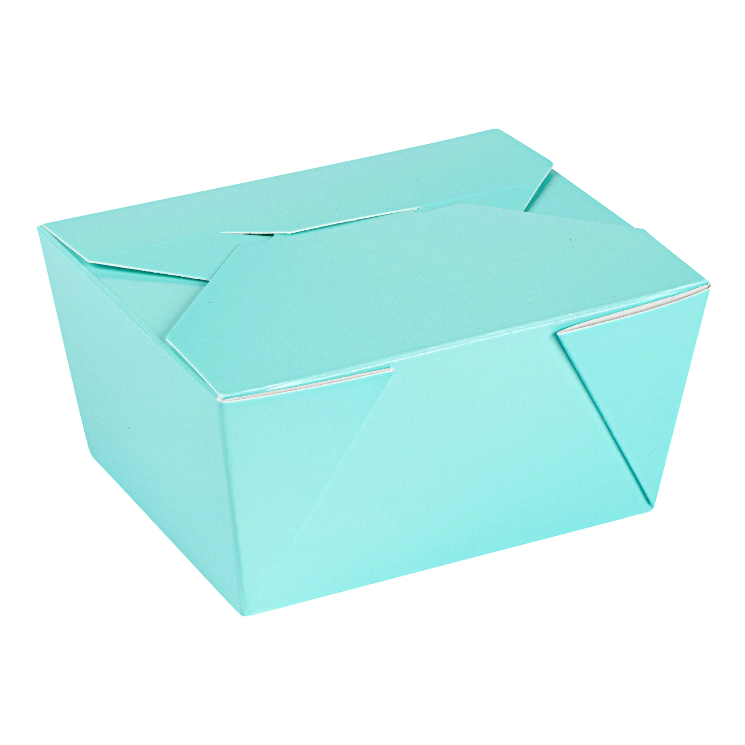 Containers, Take-Out, Bio Tek 30 Ounce, Paper, Turquoise, 5 x 4 x 2.50 Inch, #1, Rectangular,4 - 50 COUNT