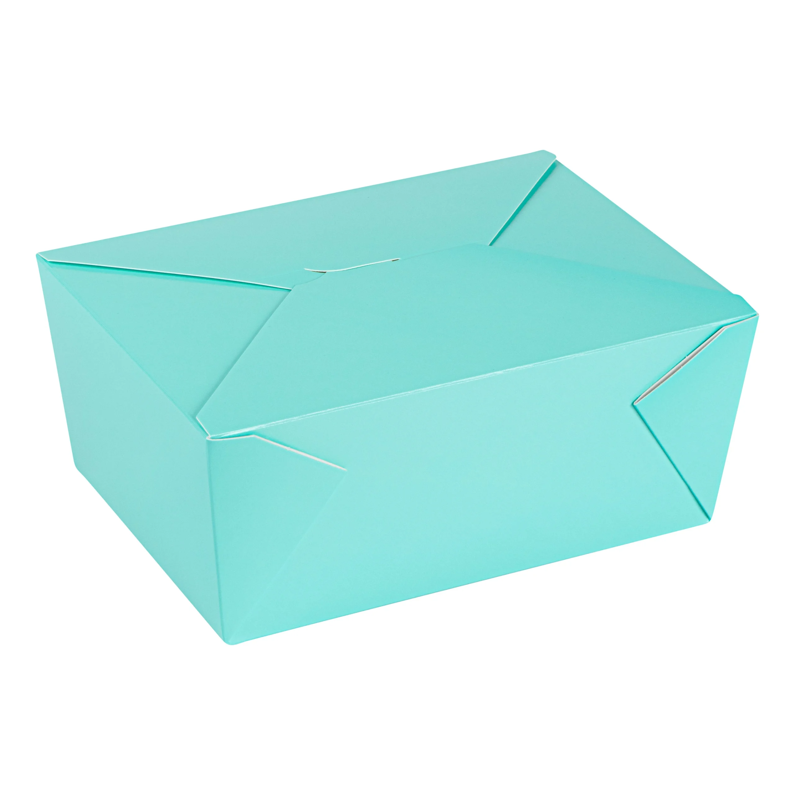 Containers, Take-Out, Bio Tek 98 Ounce, Paper, Turquoise, 8.50 x 6.25 x 3.50 Inch, #4, Rectangular,4 - 50 COUNT
