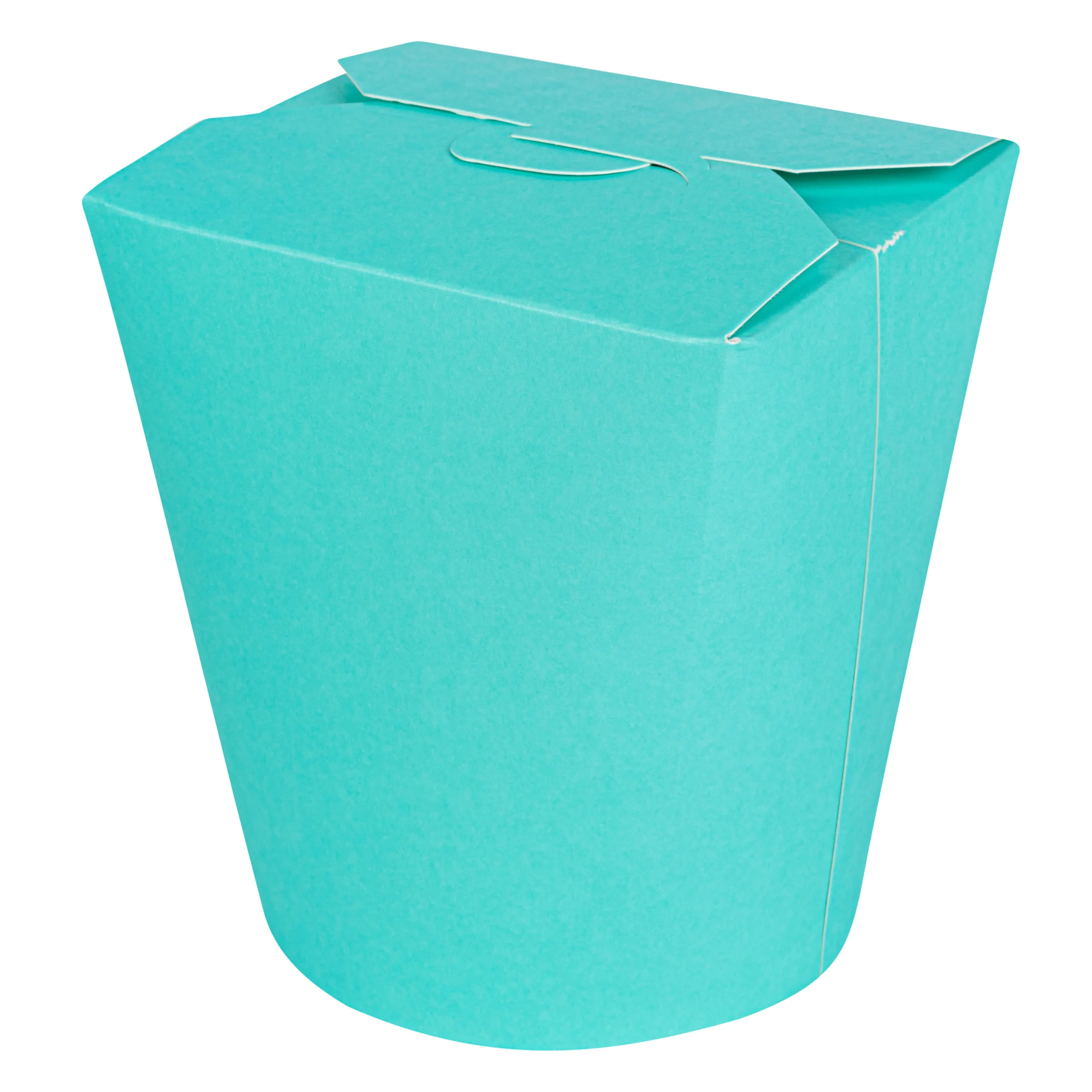 Containers, Noodle Take-Out, Bio Tek 32 Ounce, Paper, Turquoise, Round,4 - 50 COUNT