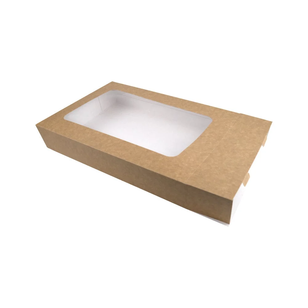 Sleeves, 17.90 x 12.20 x 3.20 Inch, Paper, Kraft, Large, with Window,100 - 1 EACH