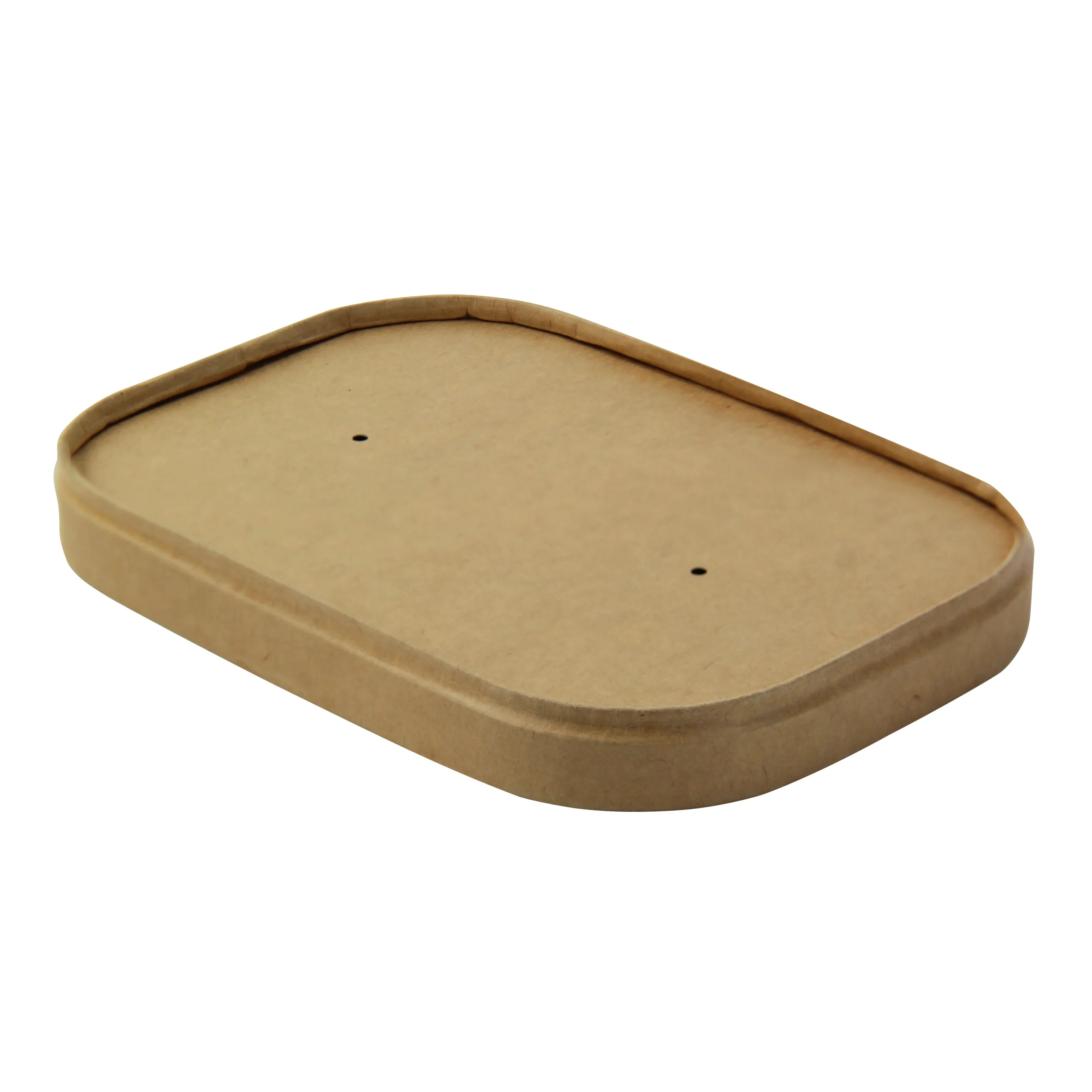 Lids, Laminated Paper, Kraft, 6.80 x 4.80 x 0.40 Inch, for Rectangular Containers,8 - 25 COUNT