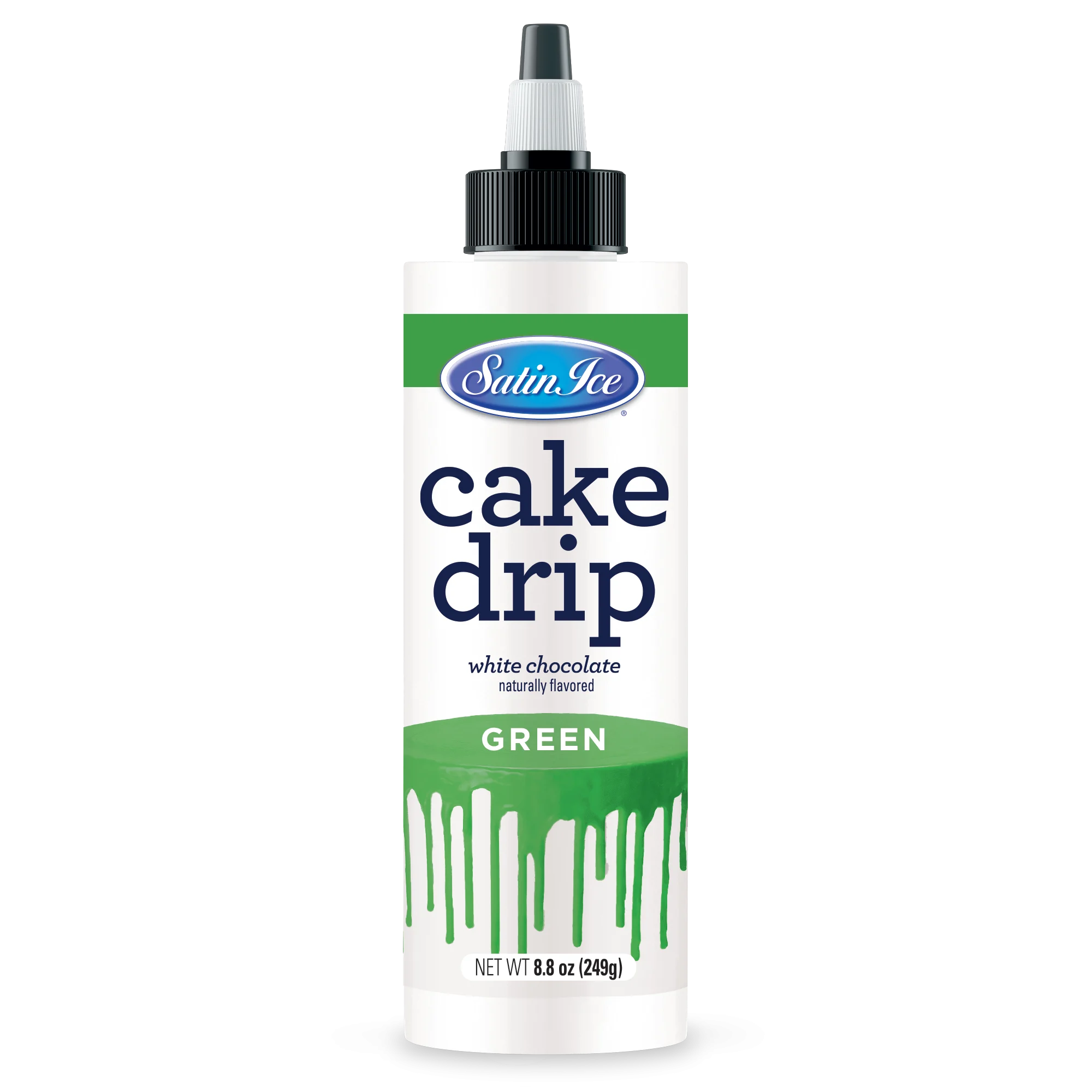Icing, Cake Drip, Green,3 - 8.8 OUNCE