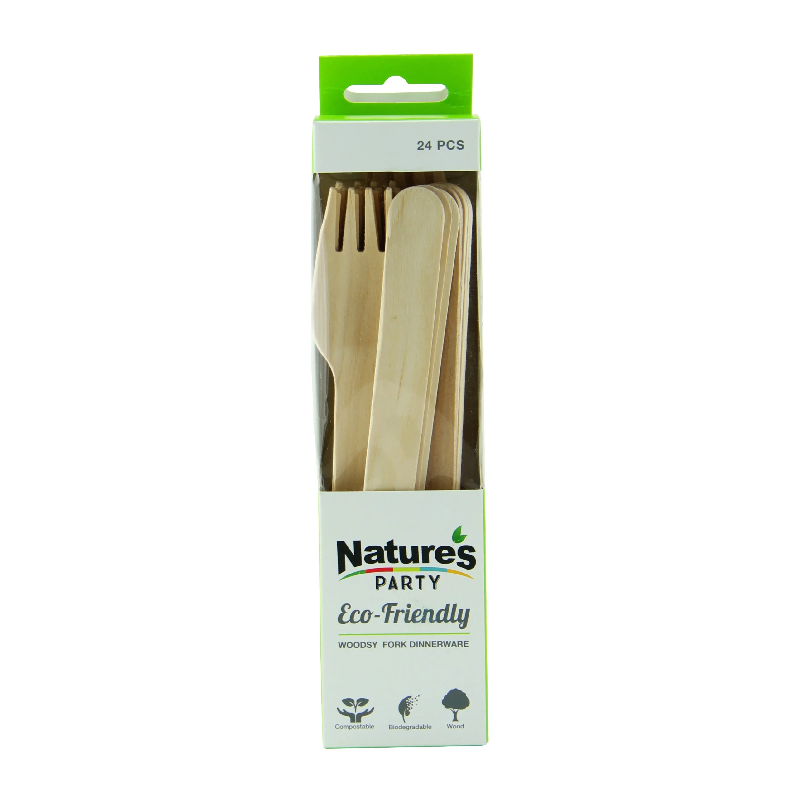 Fork, Woodsy, Wood, 6.22 Inch,25 - 20 COUNT