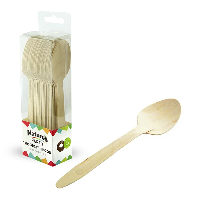 Spoons, Woodsy, Wood, 6.22 Inch,25 - 20 COUNT