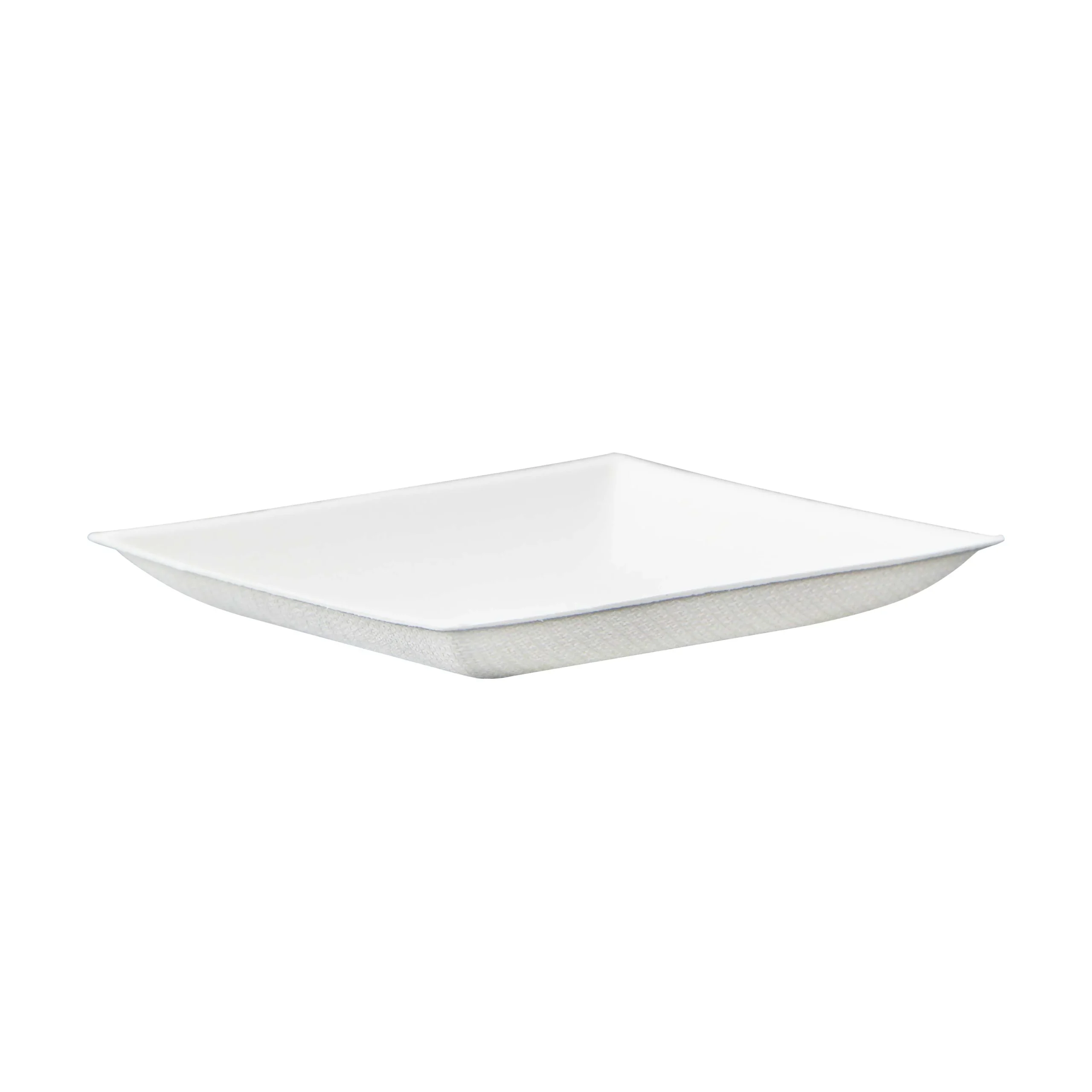 Plates, Bio N Chic 3.50 x 3.50 x 0.45 Inch, Sugarcane, White,100 - 1 EACH