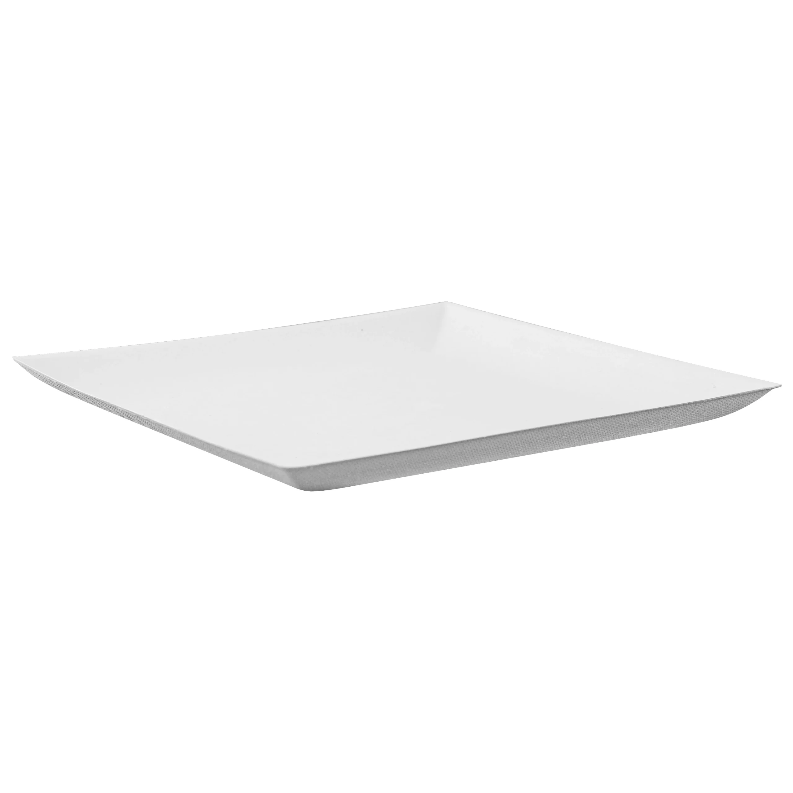 Plates, Bio N Chic 7 x 7 x 0.60 Inch, Sugarcane, White,100 - 1 EACH