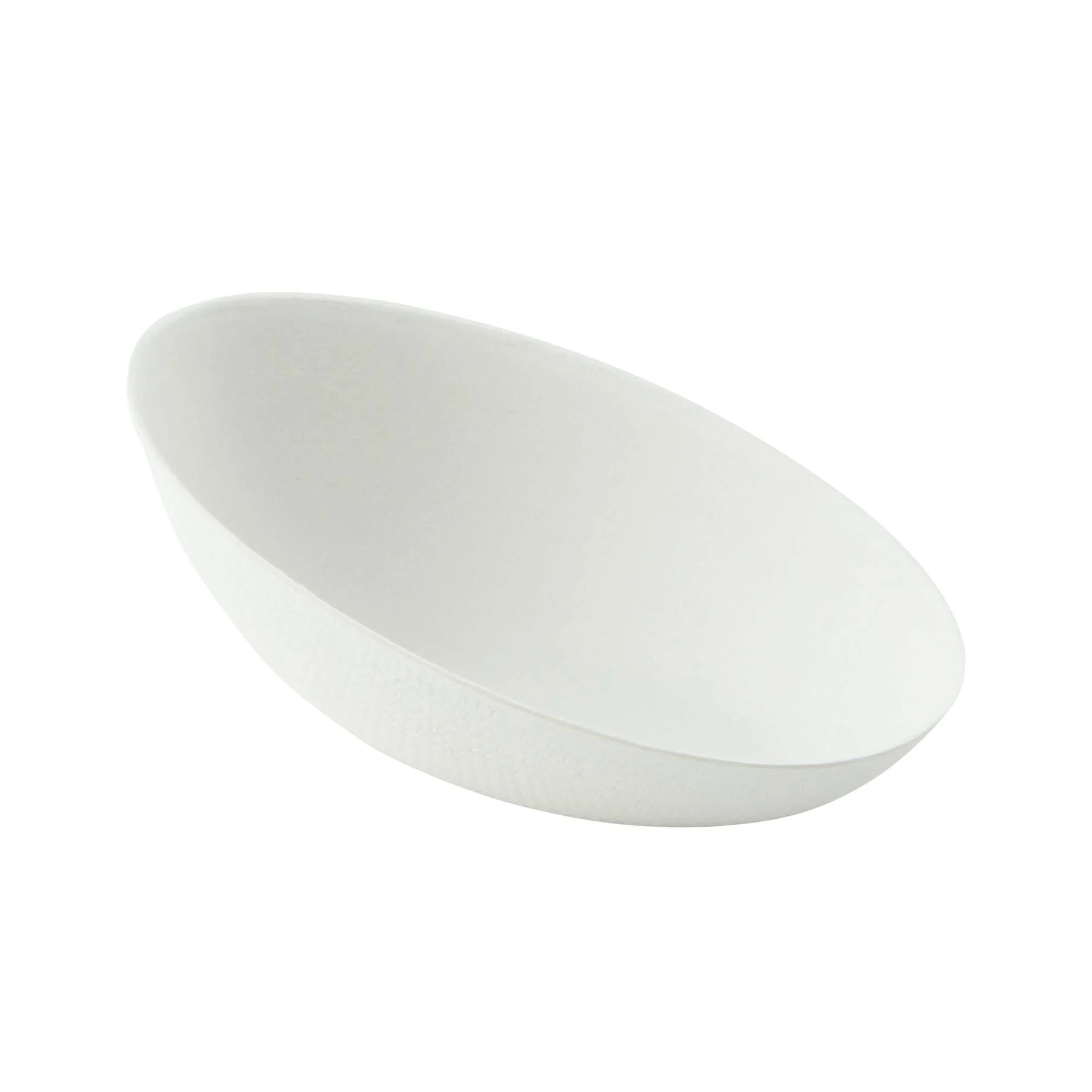 Dishes, Bio n Chic 1 Ounce, Sugarcane, White, 3.10 x 2.10 x 1.10 Inch, Egg-Shape,10 - 30 COUNT