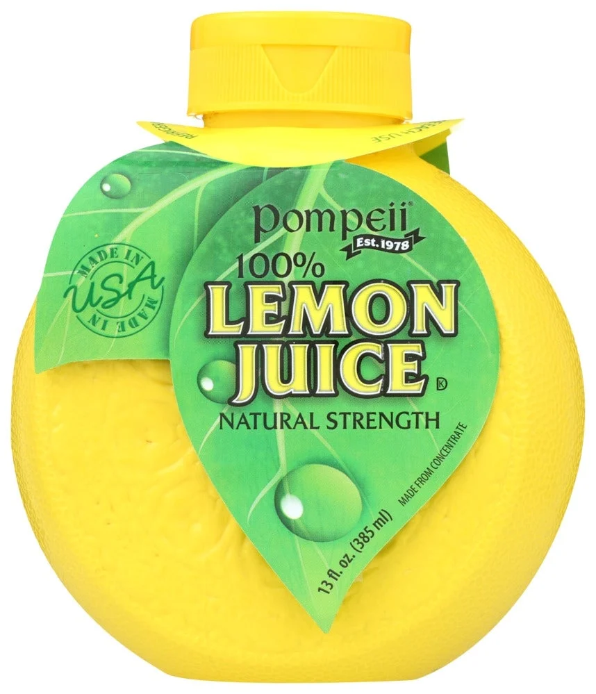 Juice, Lemon, 100%, Shelf-Stable,12 - 13 FLUID