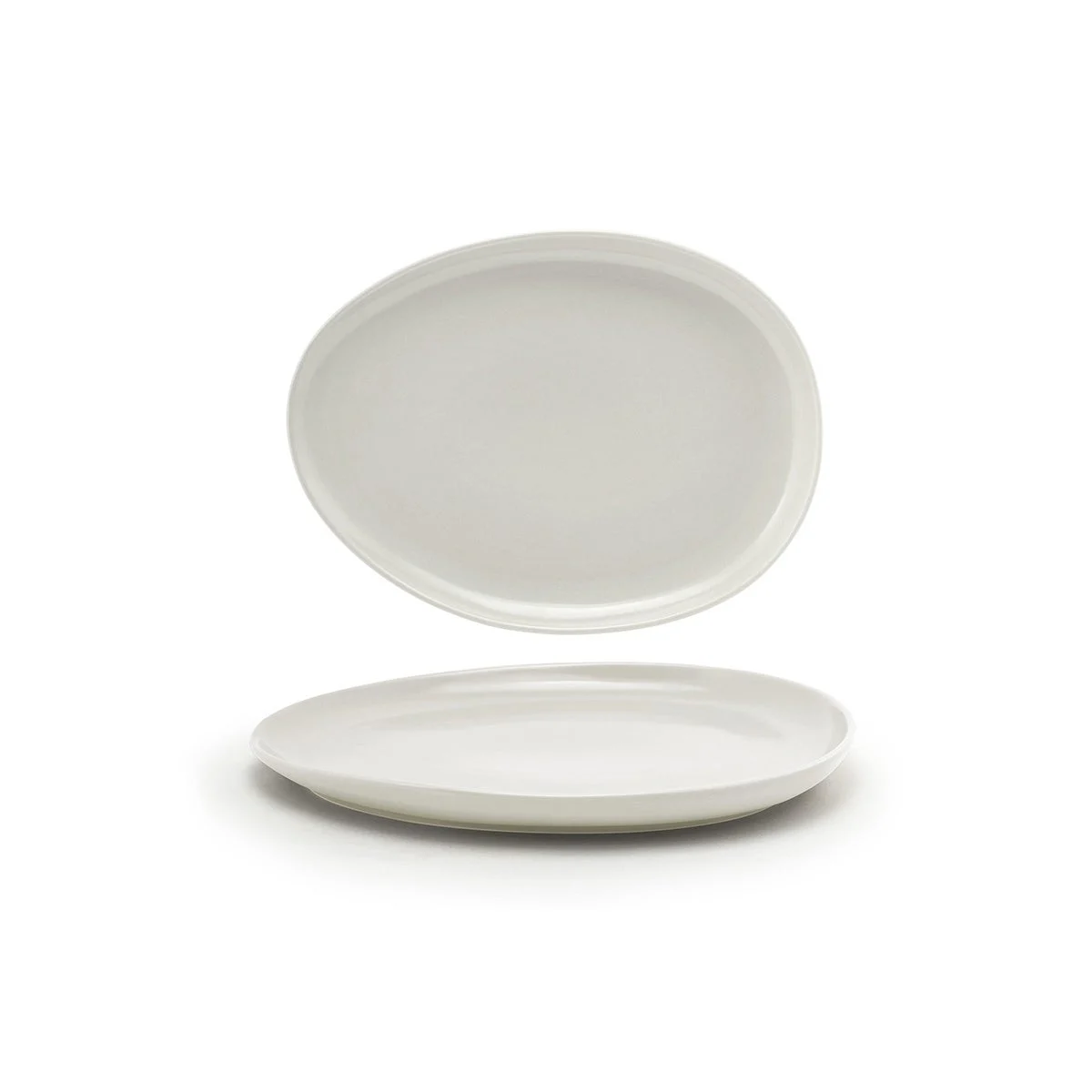 Plates, Low, Porcelain, 13 Inch, Scallop, Oval,2 - 1 COUNT