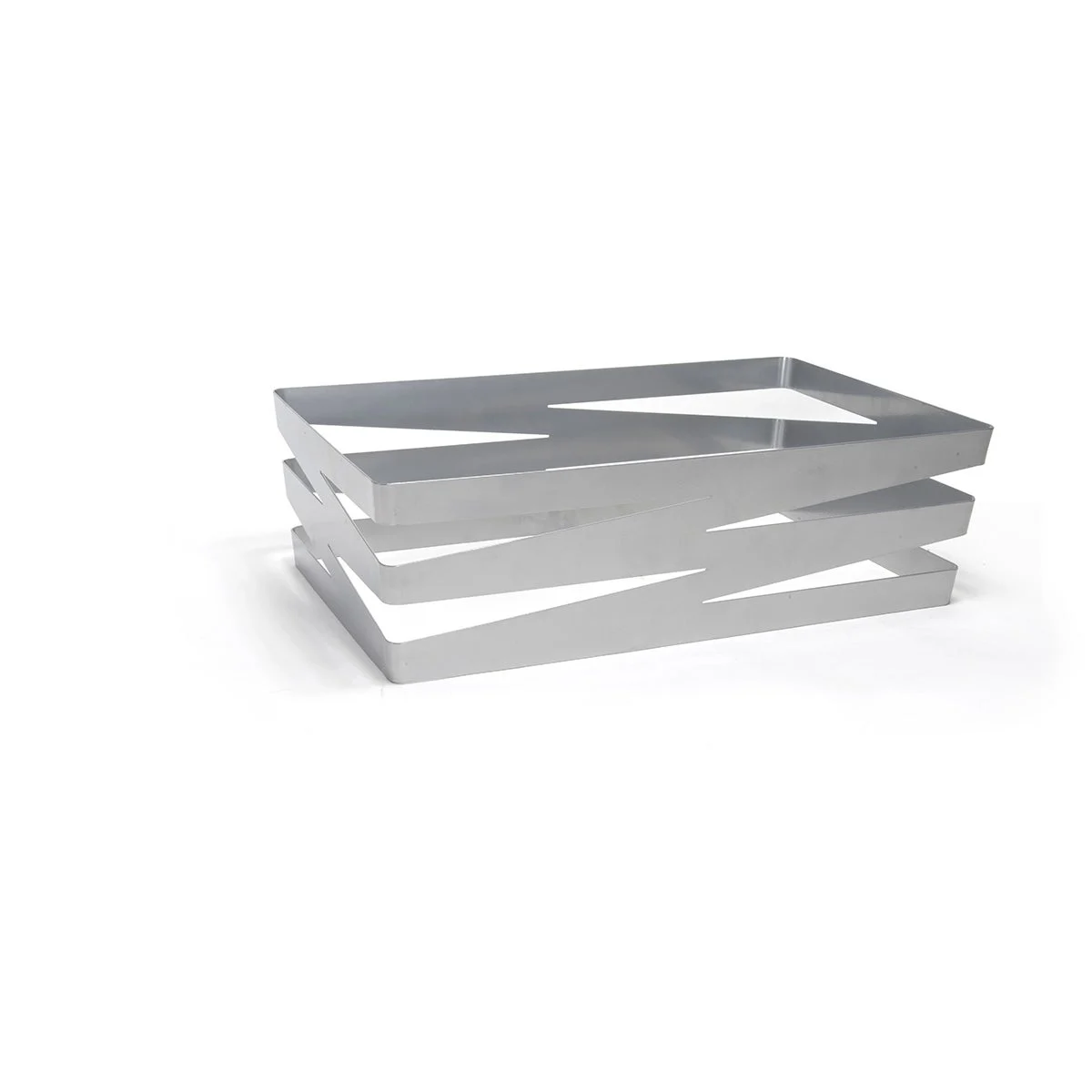 Organizer, Deep, 12 x 6 Inch Full-Size, Zig Zag, Silver, Metal,2 - 1 COUNT