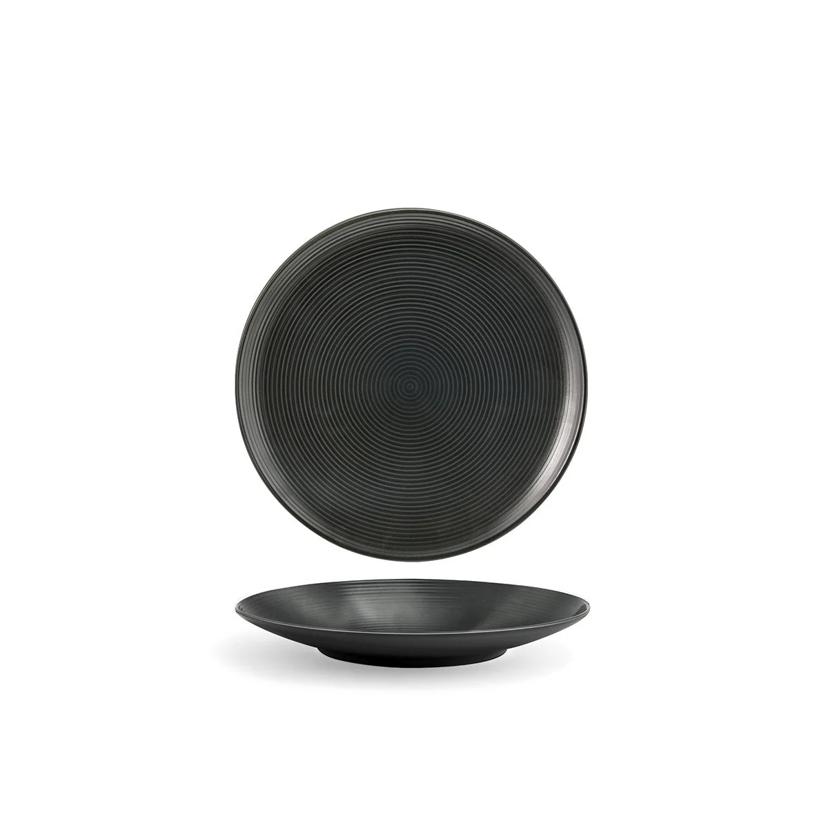 Plates, Porcelain, 9.5 Inch, Ink, Round,6 - 1 COUNT