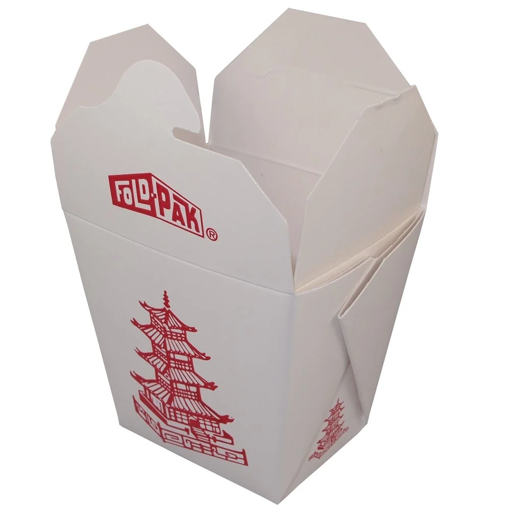 Pails, Food, #16, Paper, White Pagoda Print, Microwaveable,9 - 50 COUNT