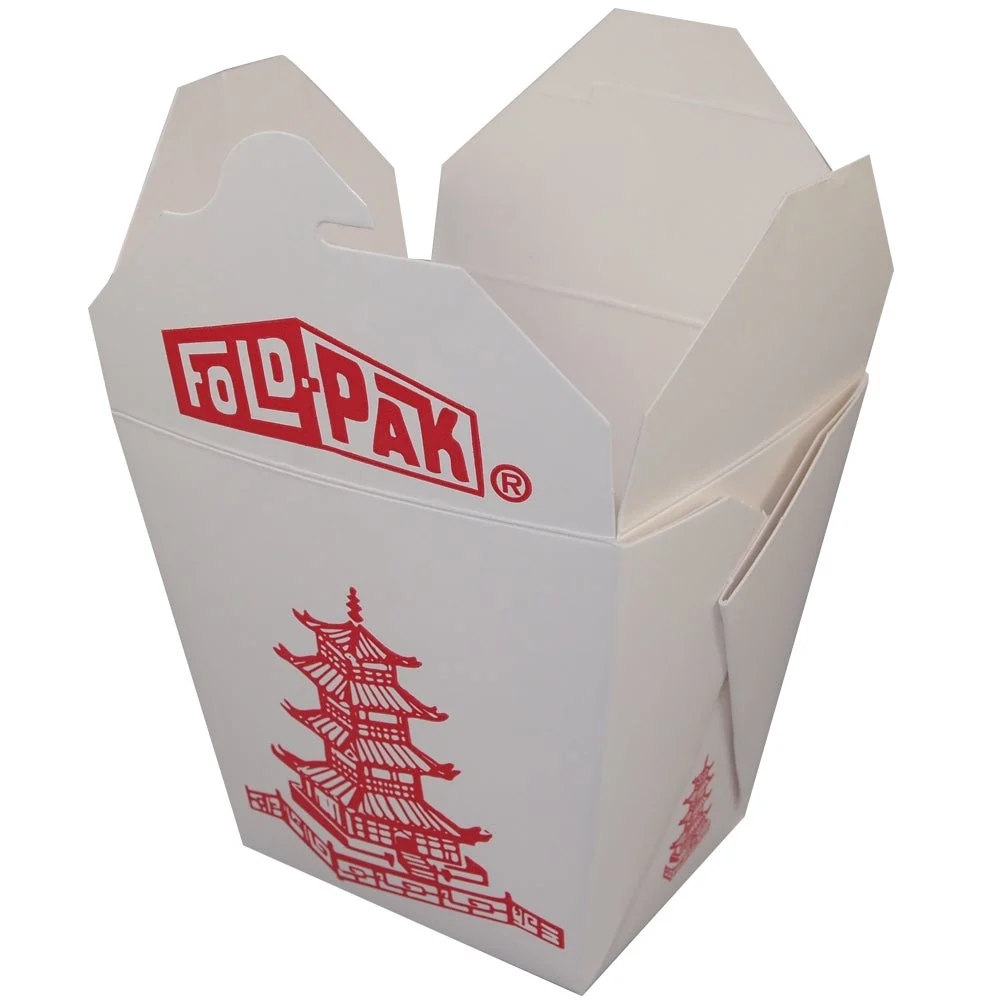 Pails, Food, #26, Paper, White Pagoda Print, Microwaveable,9 - 50 COUNT