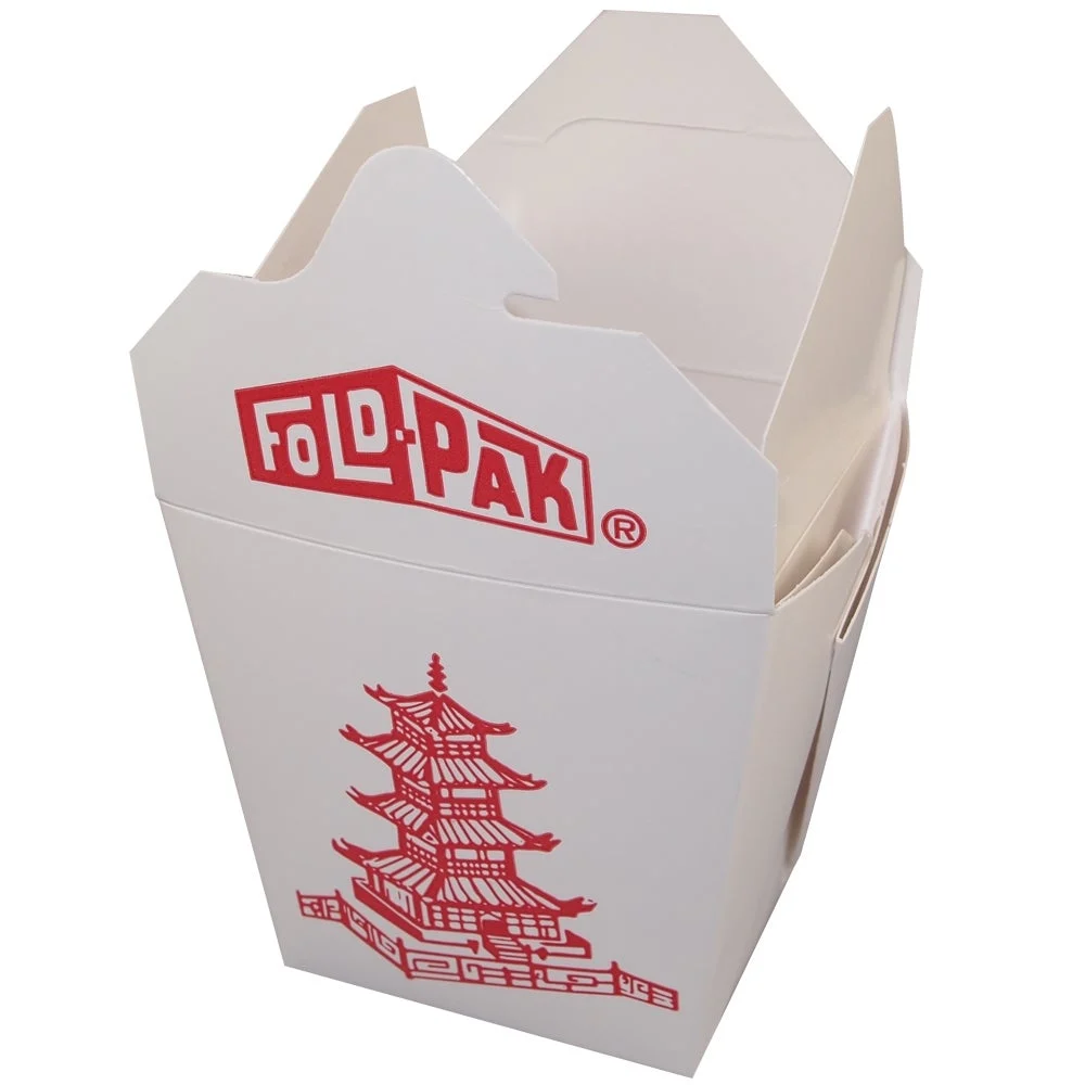 Pails, Food, #32, Paper, White Pagoda Print, Microwaveable,9 - 50 COUNT