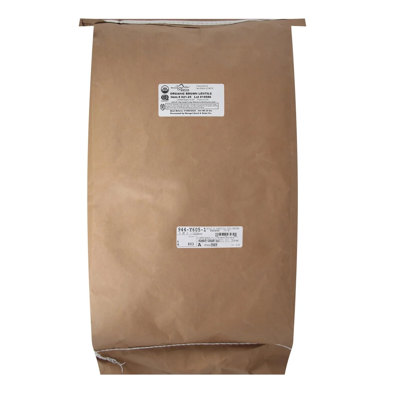 Lentils, Brown, Dried, Bulk,1 - 25 POUND