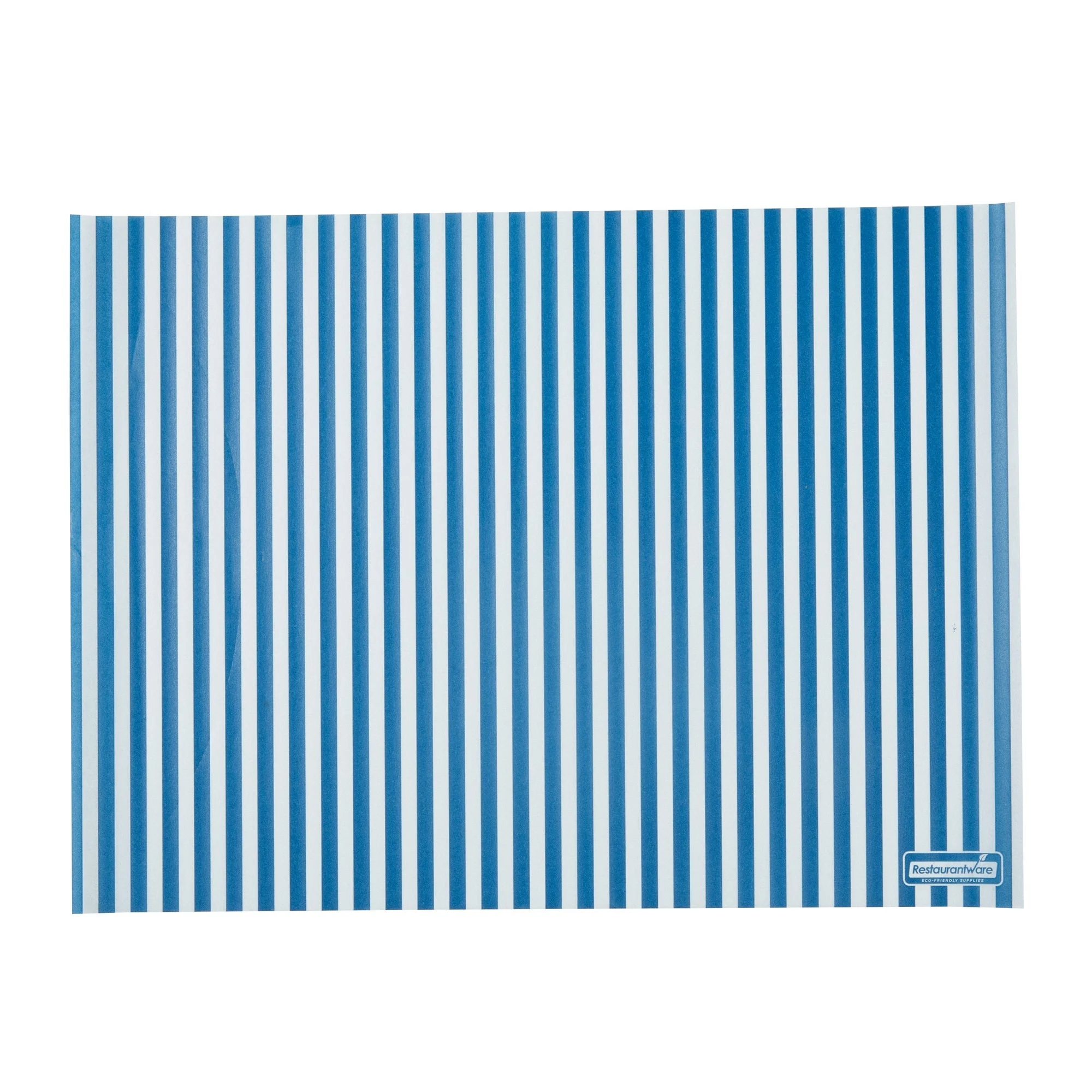 Food Wrap & Basket Liners, RW Base 15 x 11 Inch, Greaseproof Paper, Blue & White Stripe,200 - 1 EACH