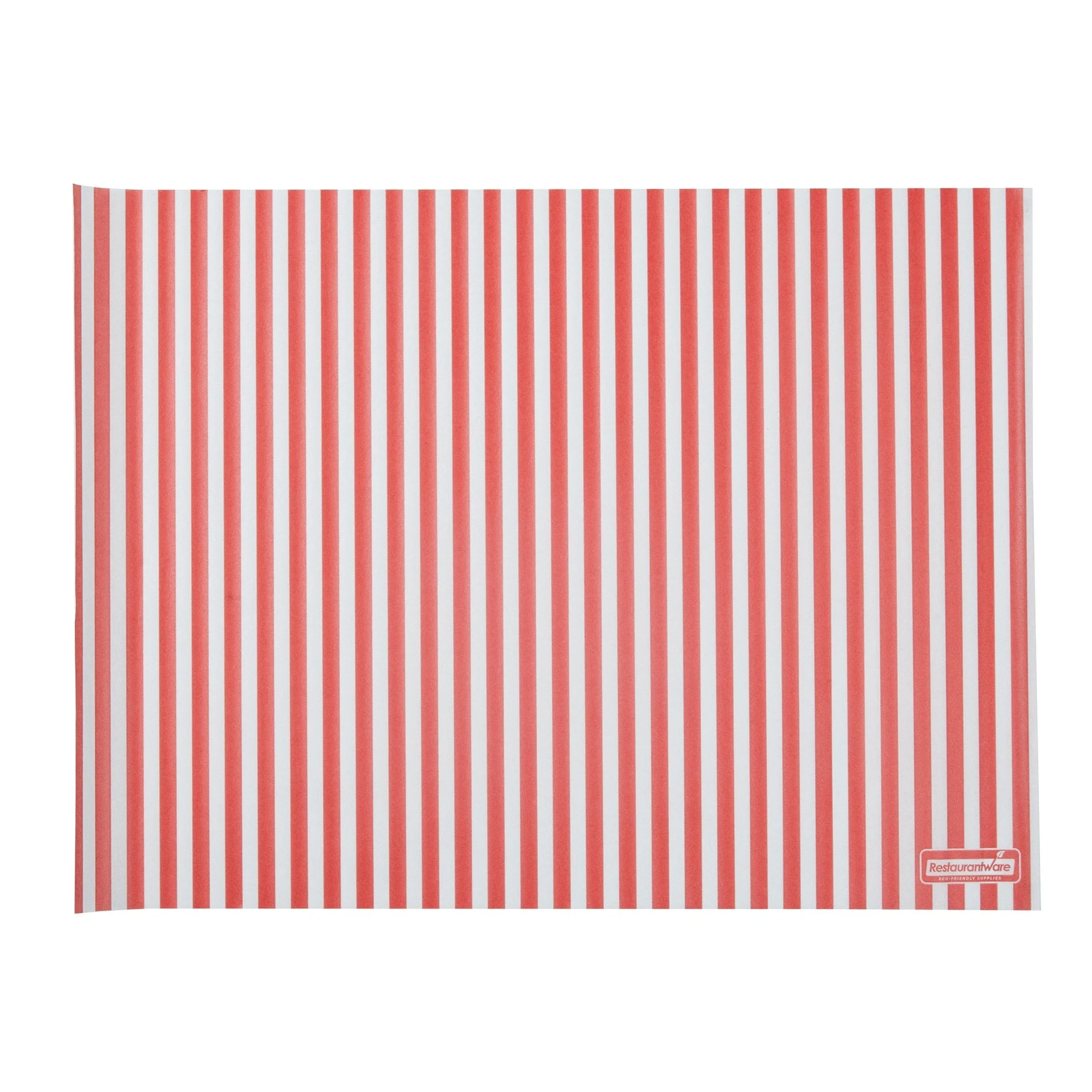 Food Wrap & Basket Liners, RW Base 15 x 11 Inch, Greaseproof Paper, Red & White Stripe,200 - 1 EACH