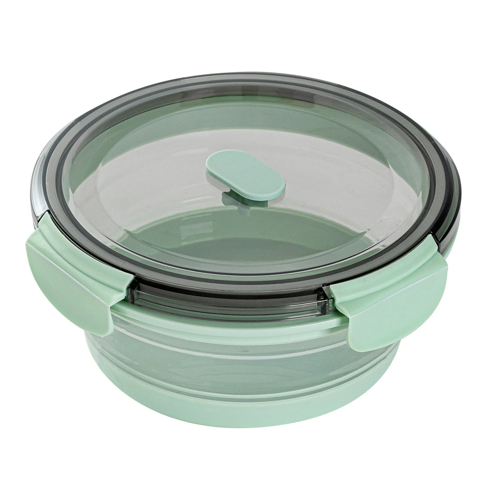 Containers, Food Storage, Fresh Hero 34 Ounce, Collapsible Airtight, Green, Plastic, 7.25 x 7.25 x 3 Inch, includes Vented Lid,1 - 1 EACH