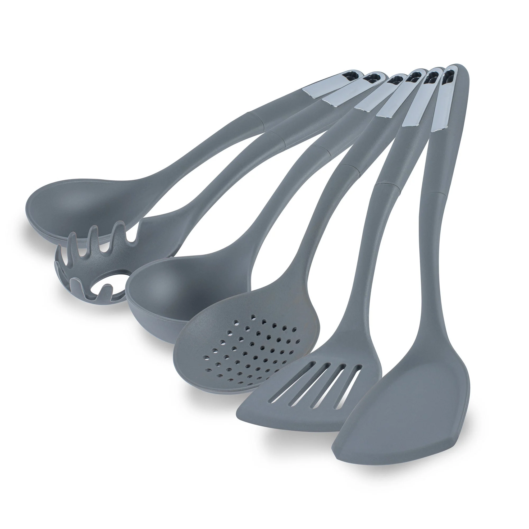 Utensil Set, Cooking, Met Lux 6-Piece, Silicone, Dark Gray,1 - 6 PIECE