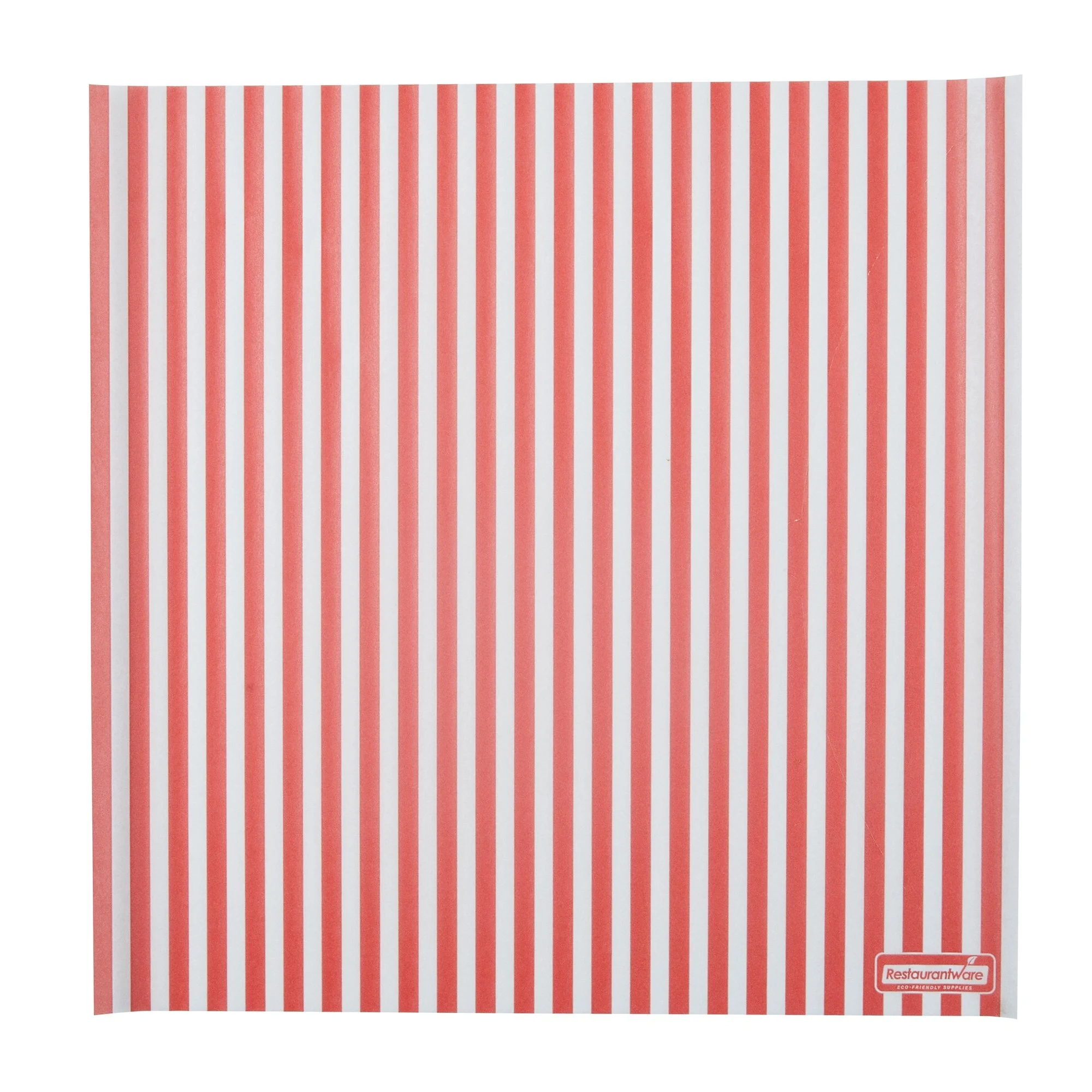 Food Wrap & Basket Liners, Bakery, RW Base 12 x 12 Inch, Greaseproof Paper, Red & White Stripe,2000 - 1 EACH