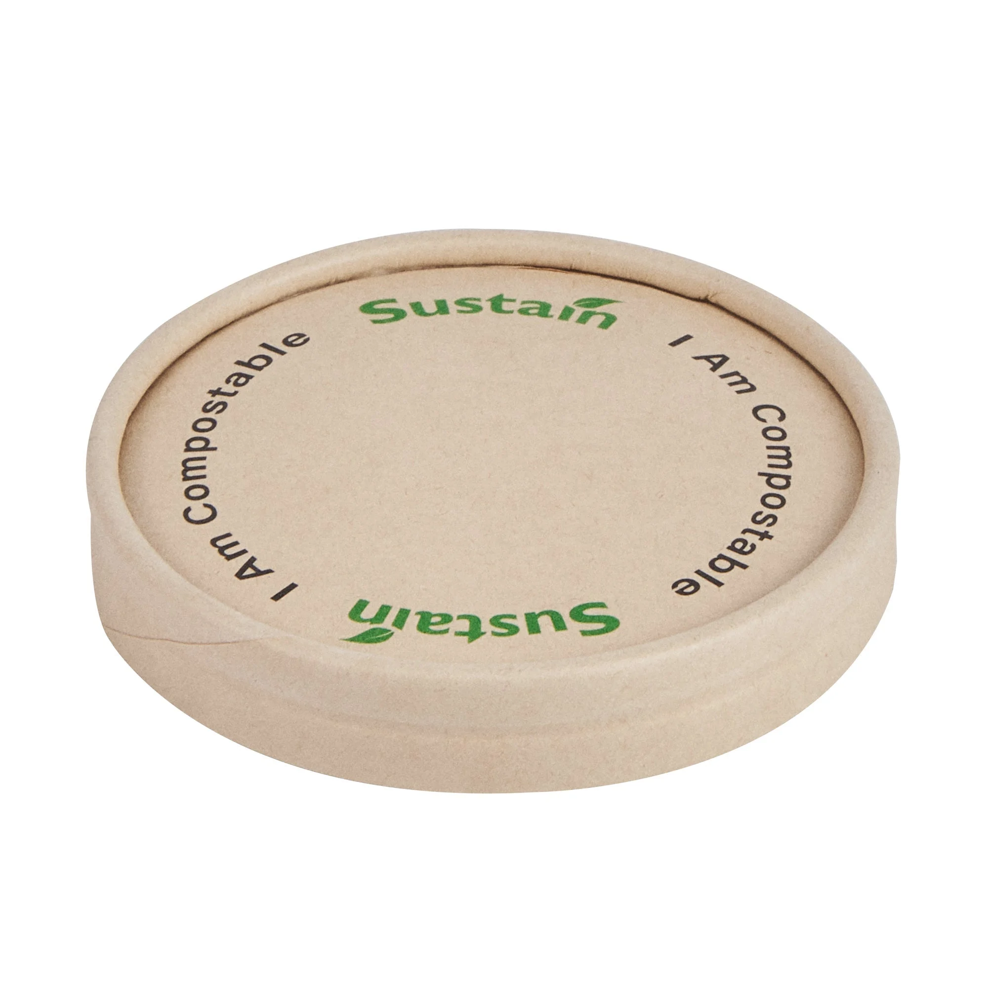 Lids, Sustain, PLA-Lined Bamboo Paper, Round, for 3 & 4 Ounce To-Go Cups,4 - 50 COUNT