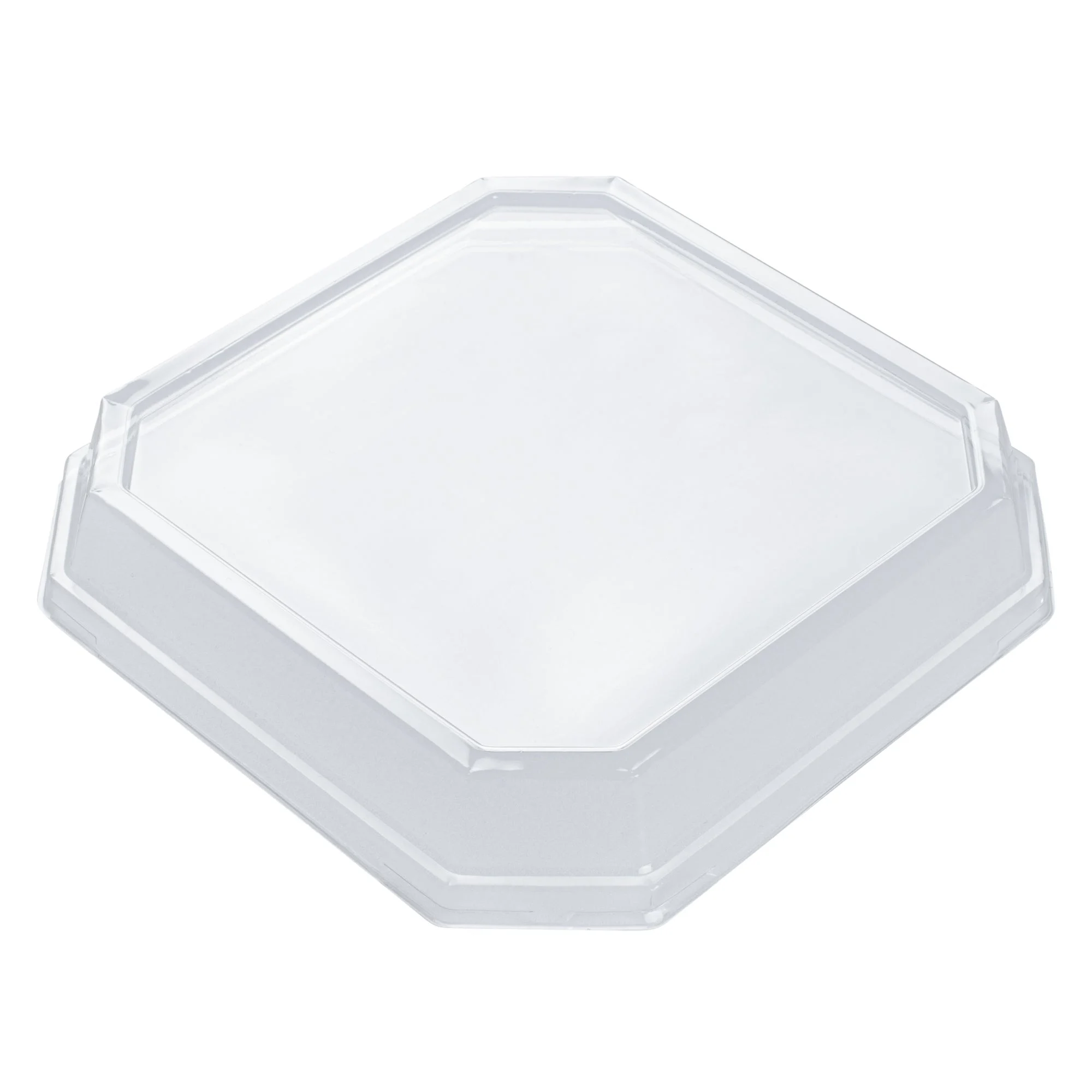 Lids, Dome, Sustain, Plastic, Clear, 7.75 x 7.75 x 1.25 Inch, for 41 Ounce Containers, Octagonal, PLA,4 - 25 COUNT