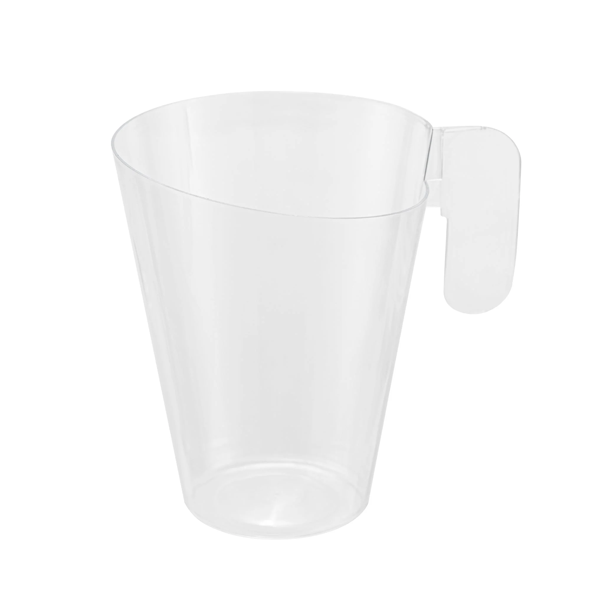 Cups, Mini Serve 2 Ounce, Plastic, Clear, 2.75 x 2.75 x 3.25 Inch, with Handle,25 - 1 EACH