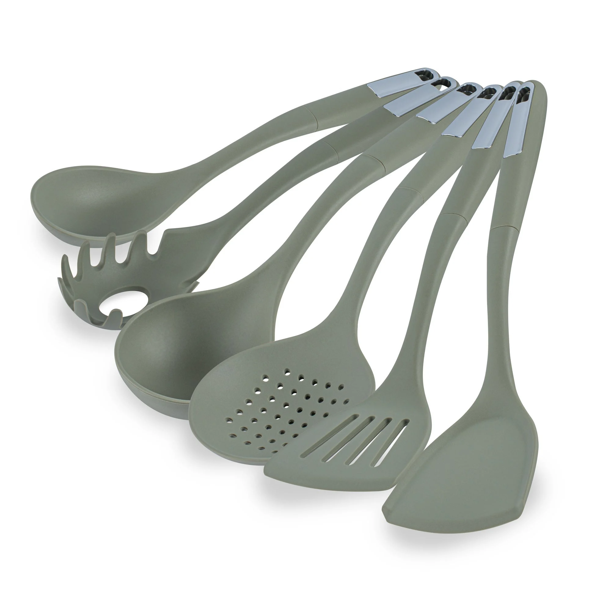 Utensil Set, Cooking, Met Lux 6-Piece, Silicone, Green,1 - 6 PIECE