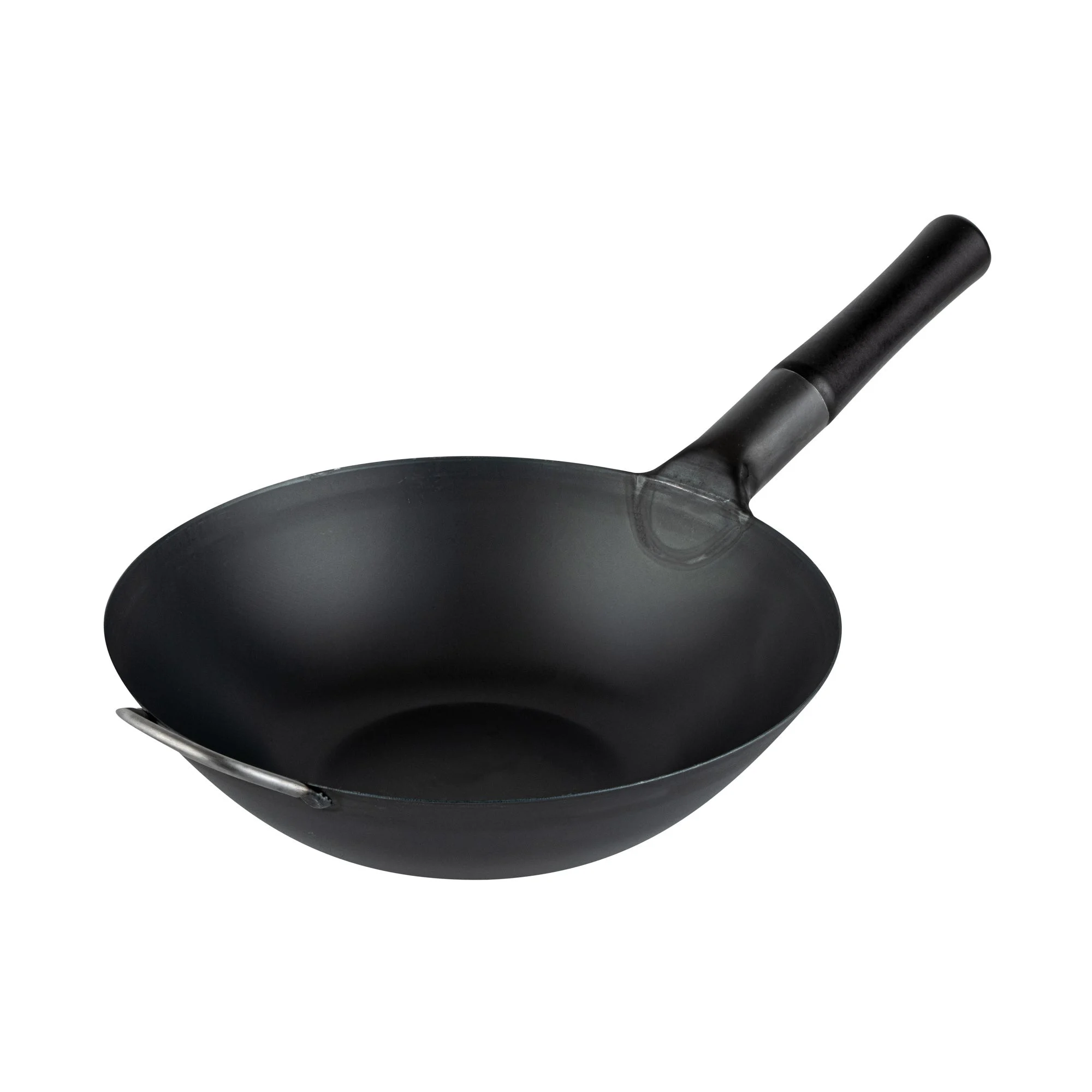 Pan, Fry, Motomori 12 Inch, Pre-Seasoned, Carbon Steel, Black, Flat Bottom, Wood Handle,1 - 1 EACH