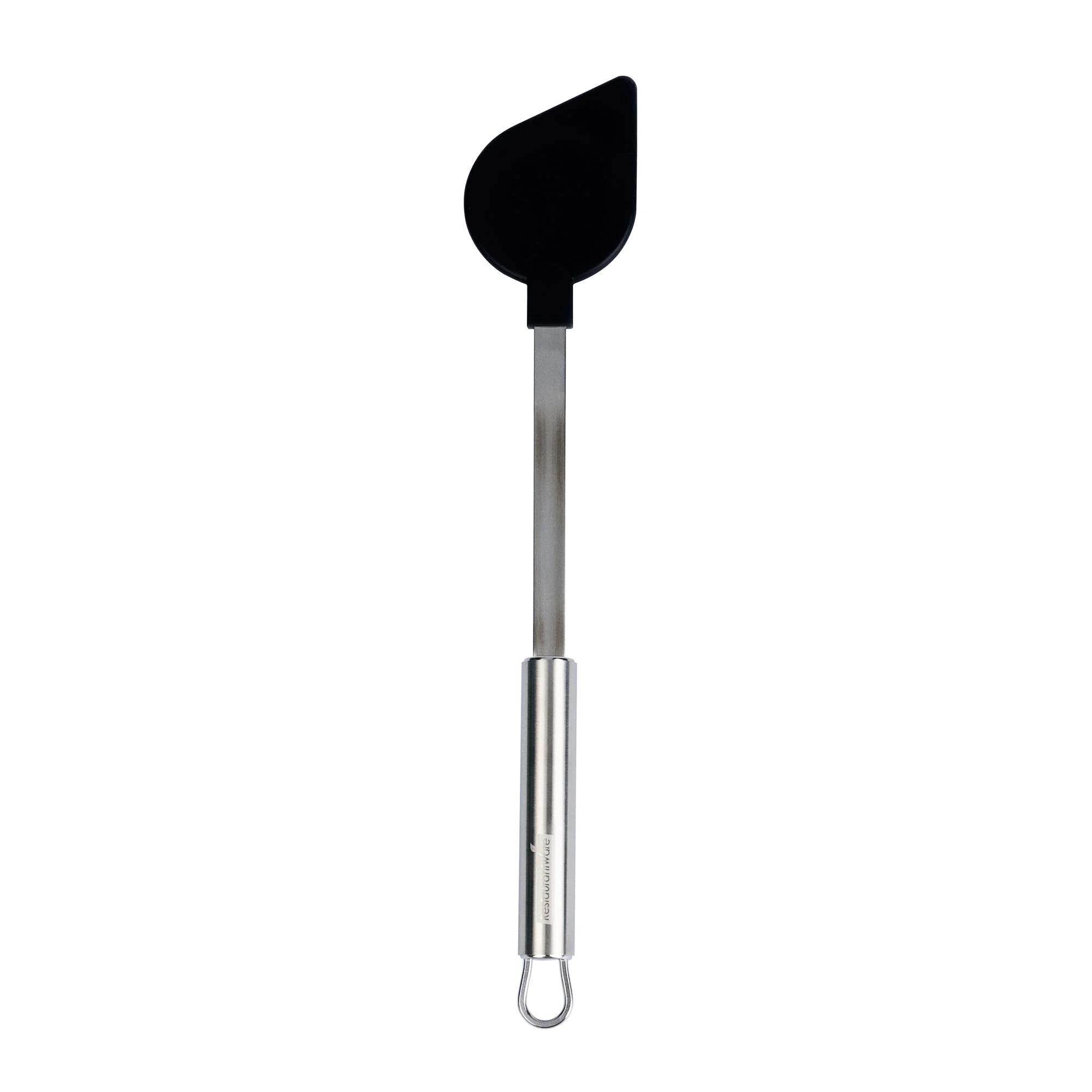 Spoon, Pointed-Tip, German Standard 12.75 x 2.25 Inch, High-Heat, Nylon, Black, Stainless Steel Handle,1 - 1 EACH