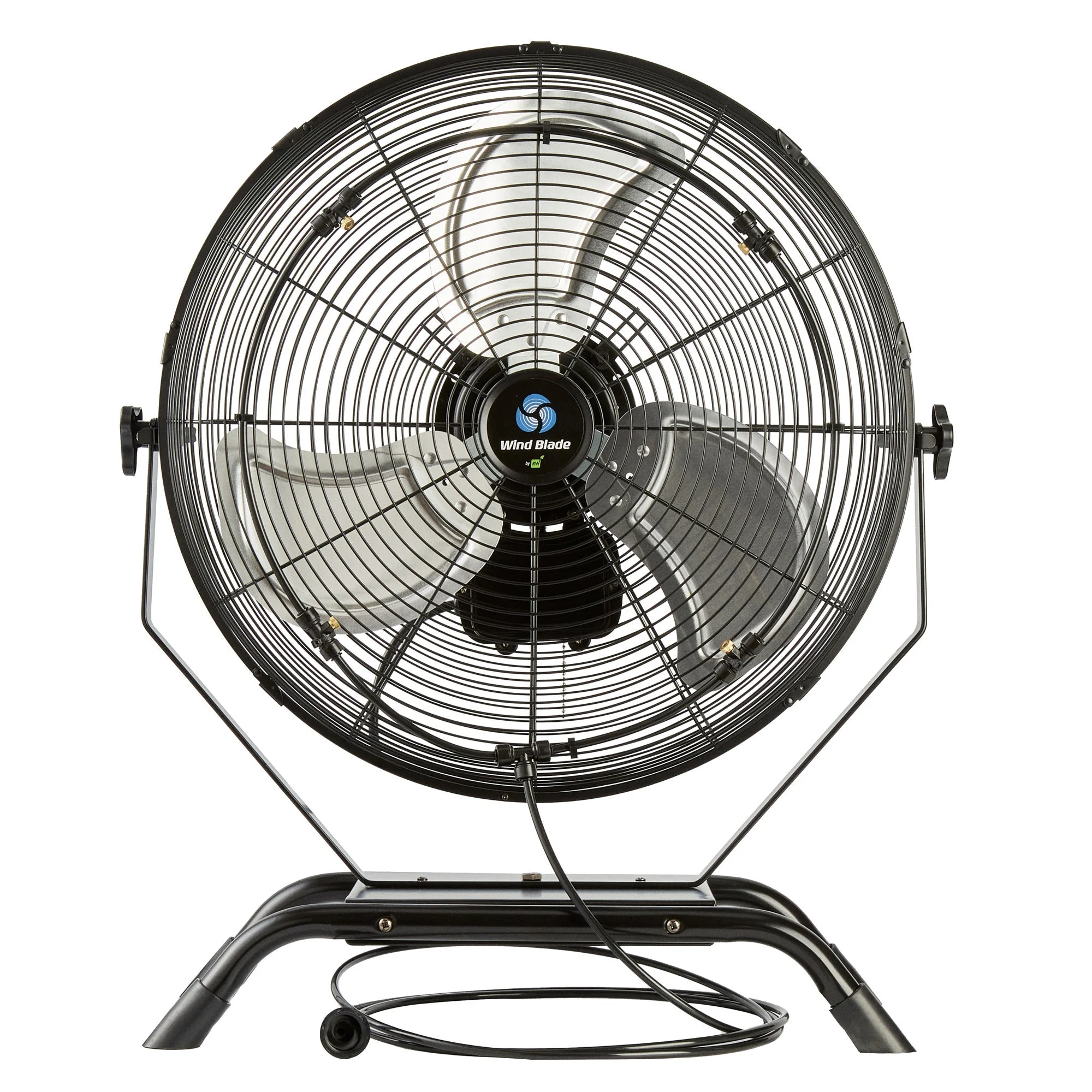 Fan, Floor & Wall-Mount, Wind Blade, 3-Speed Industrial, 20 Inch, includes Misting Kit,1 - 1 EACH
