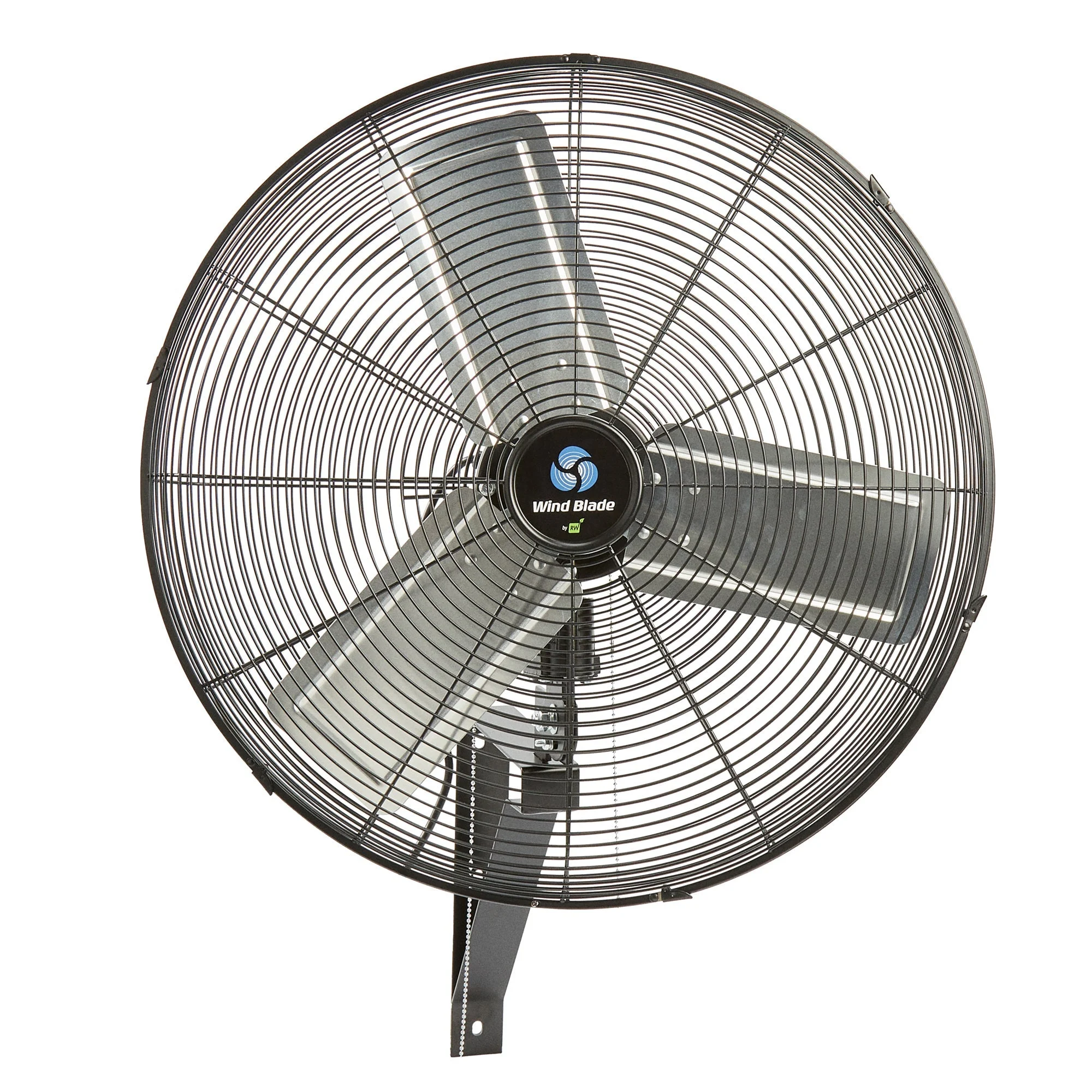 Fan, Wall-Mount, Wind Blade, 3-Speed Oscillating Industrial, 24 Inch, Tilt Head,1 - 1 EACH